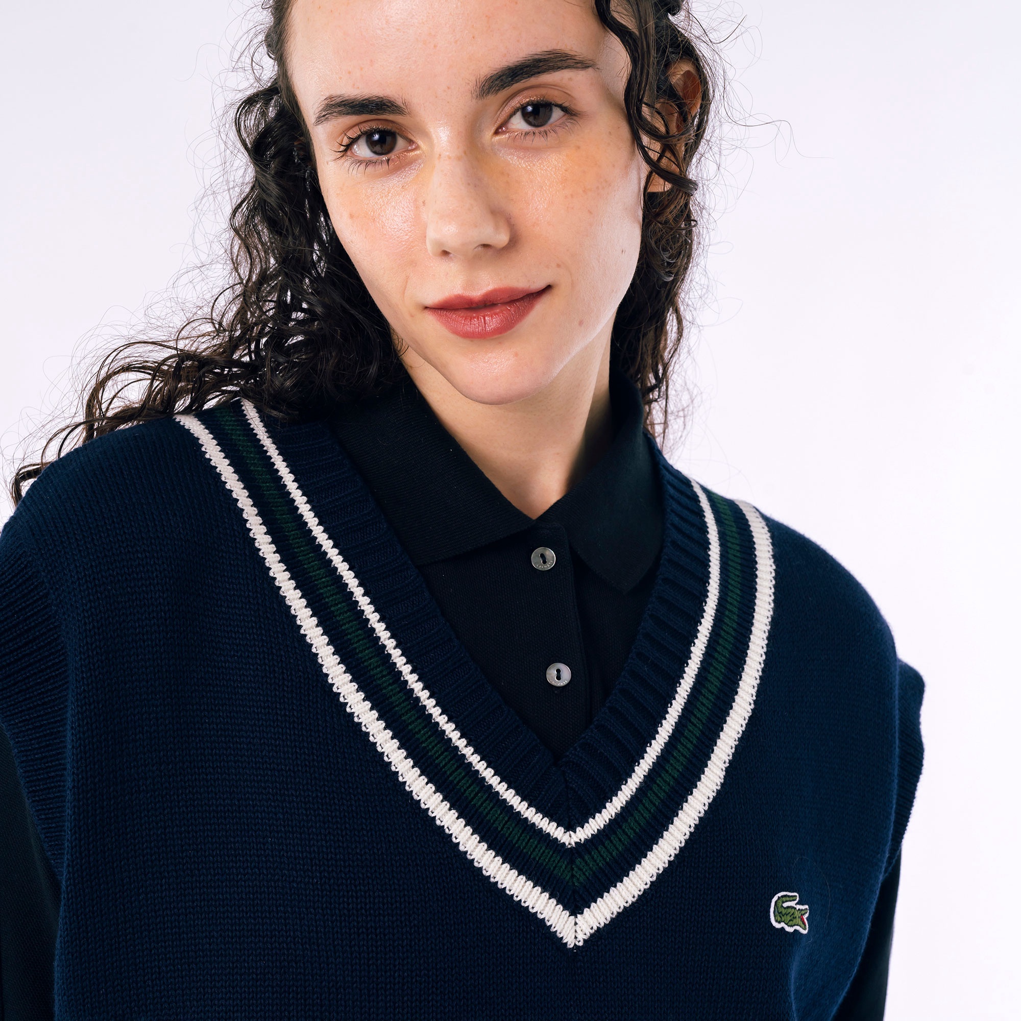 コットンポリニットチルデンベスト