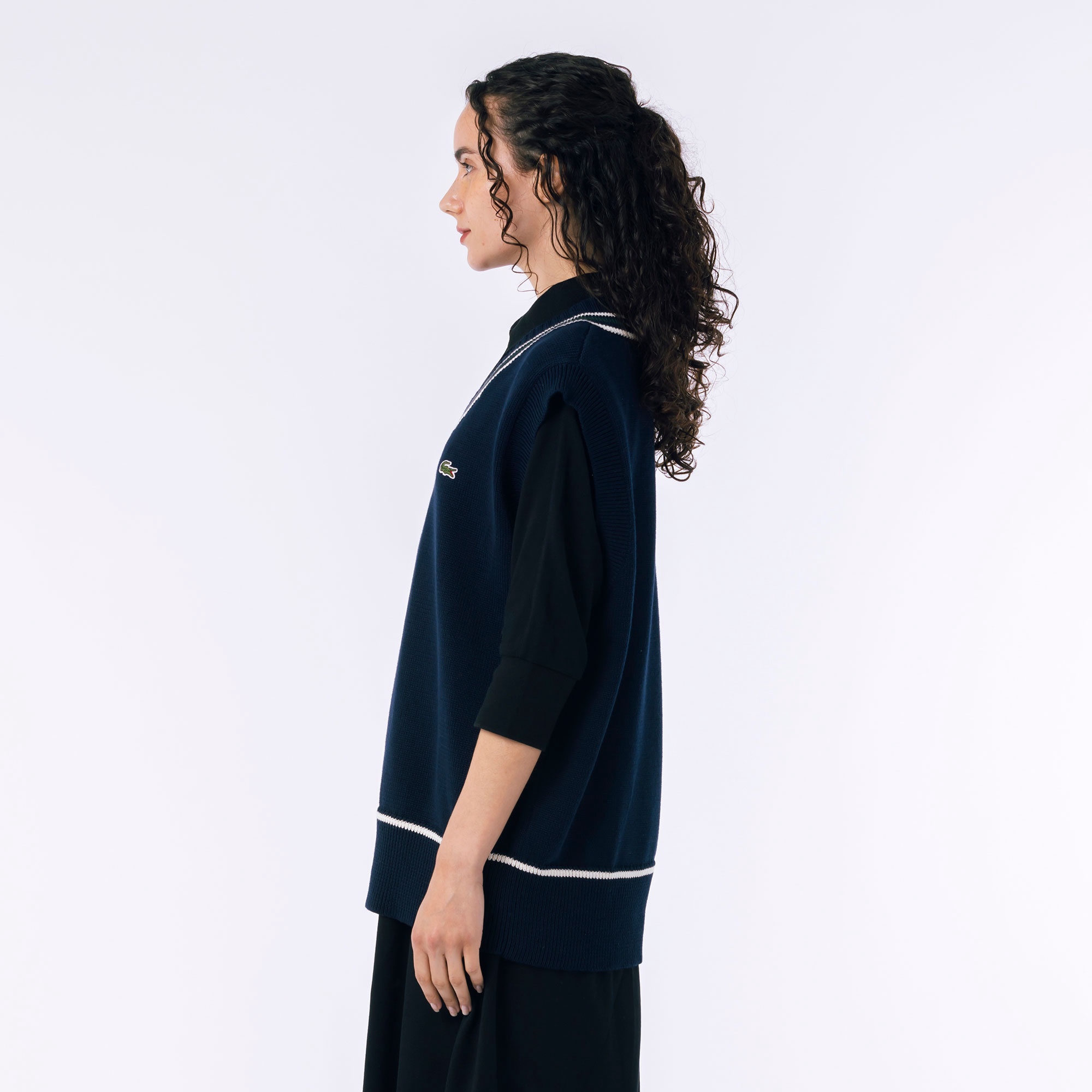 コットンポリニットチルデンベスト