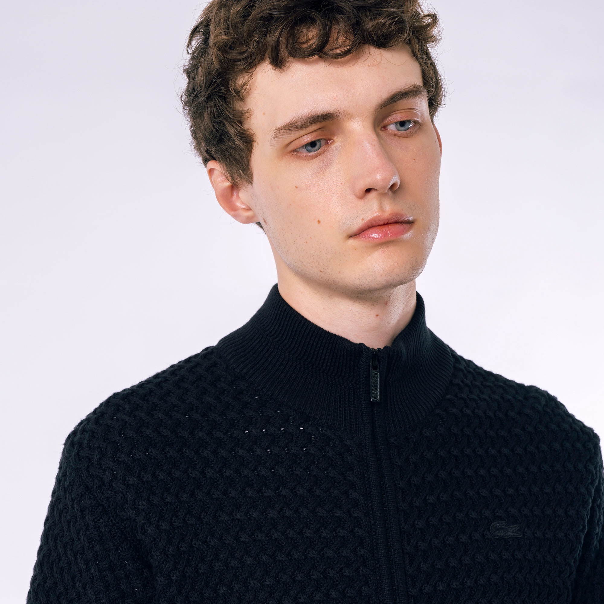 バスケットニットジップアップ