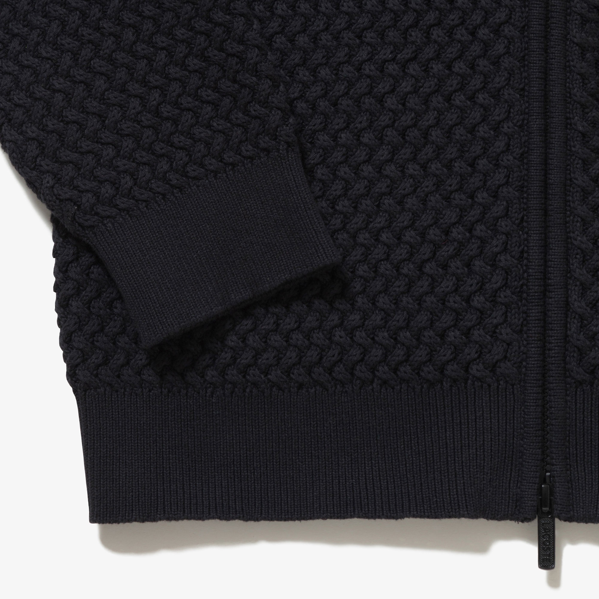 バスケットニットジップアップ