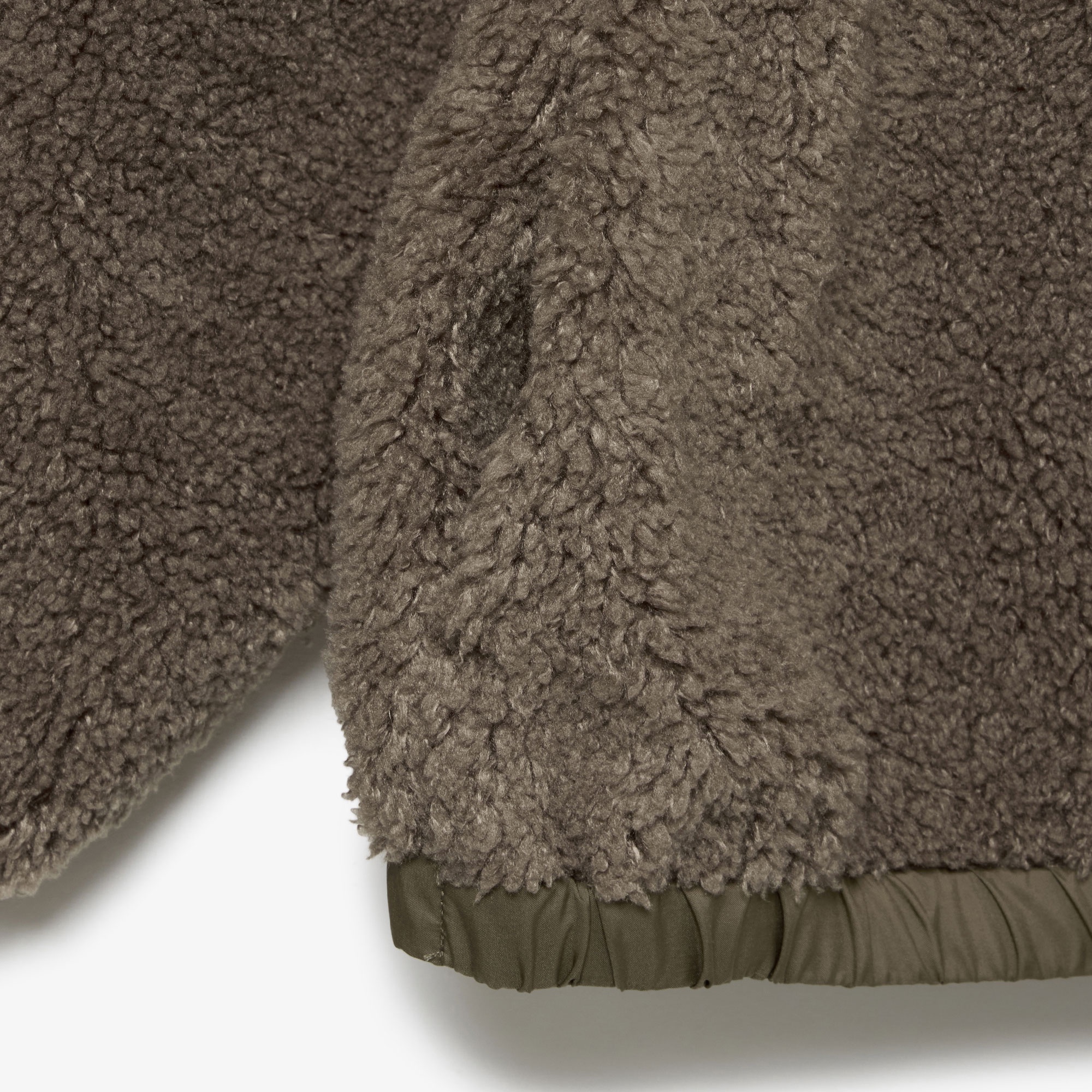 リブニットスタンドカラーボアジャケット