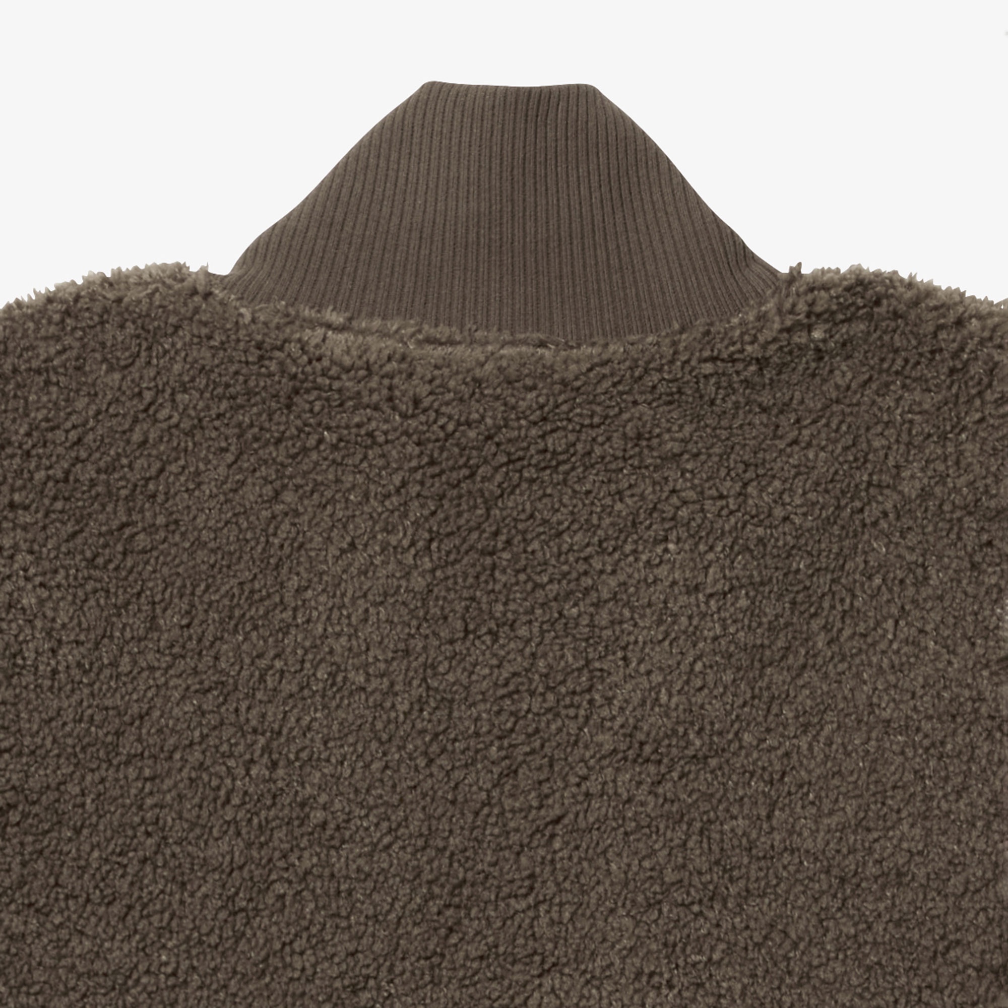 リブニットスタンドカラーボアジャケット