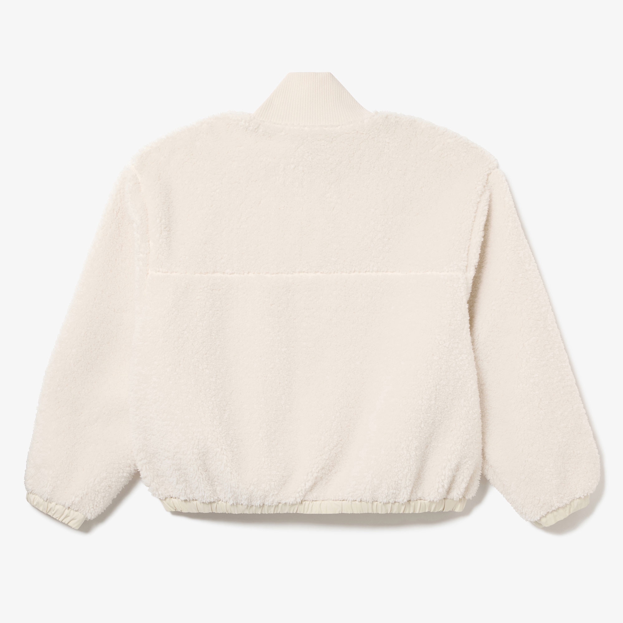 リブニットスタンドカラーボアジャケット