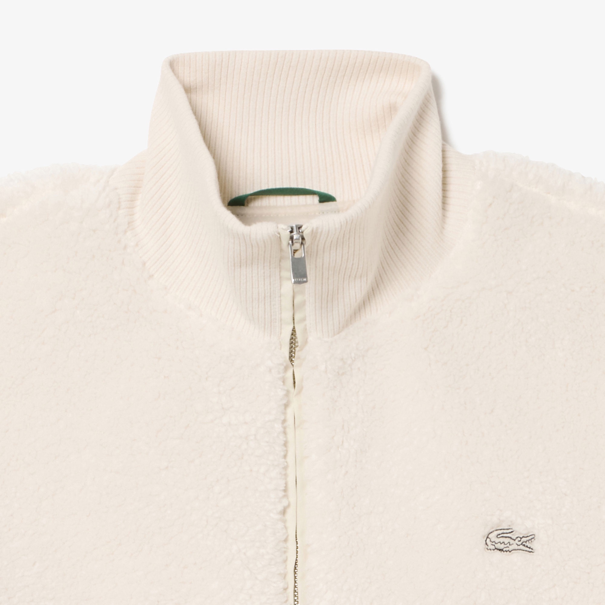 リブニットスタンドカラーボアジャケット