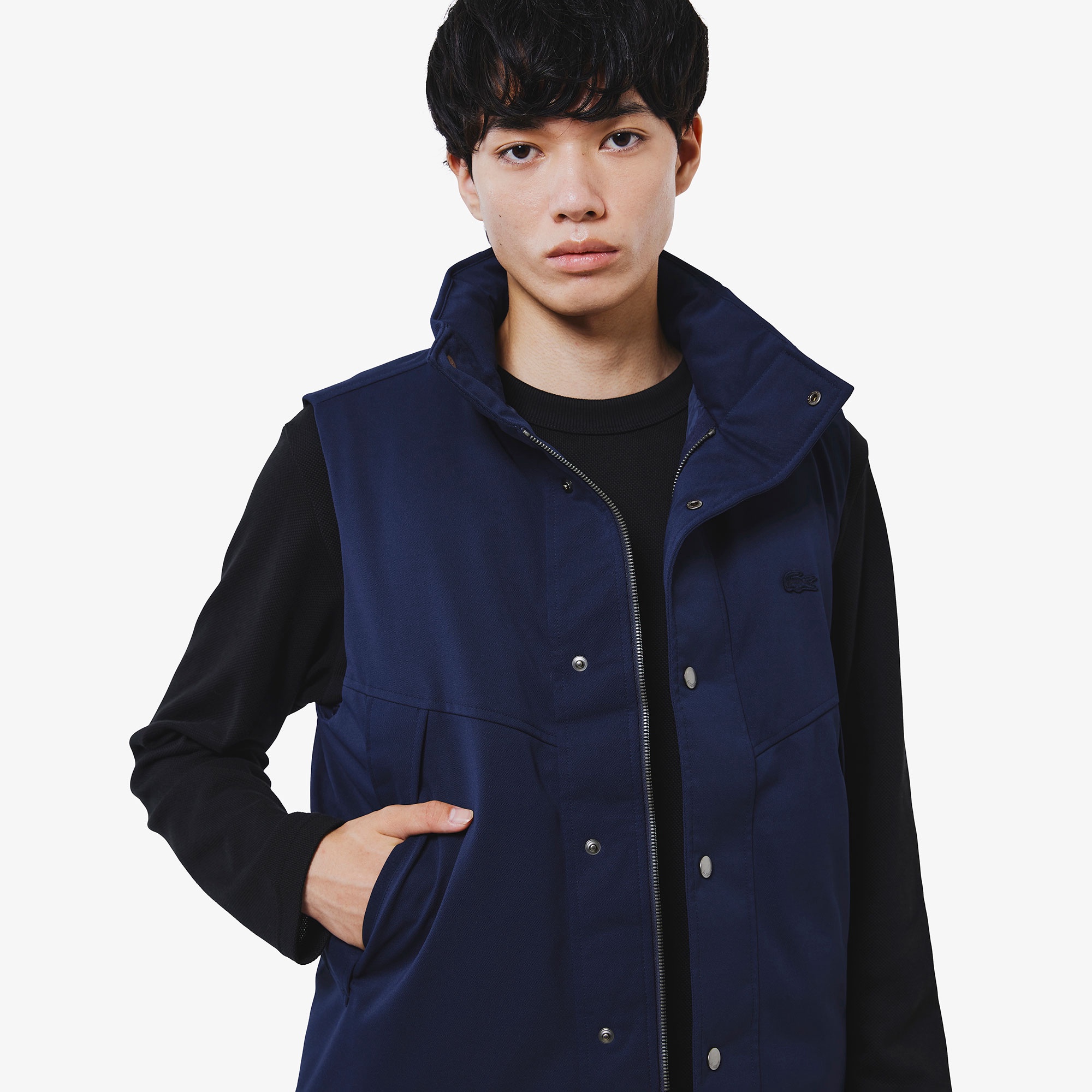 耐水透湿ピケダウンベスト