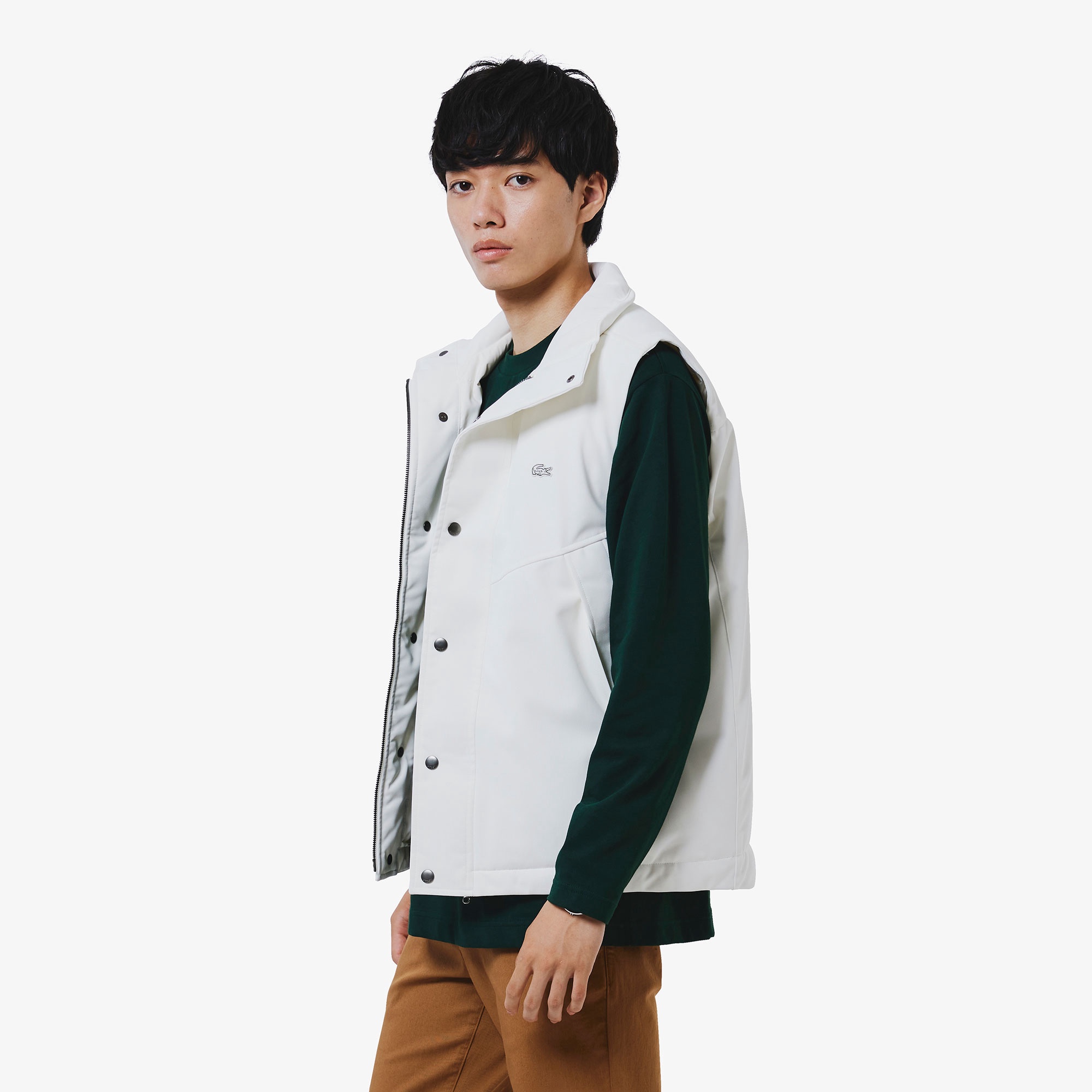 耐水透湿ピケダウンベスト