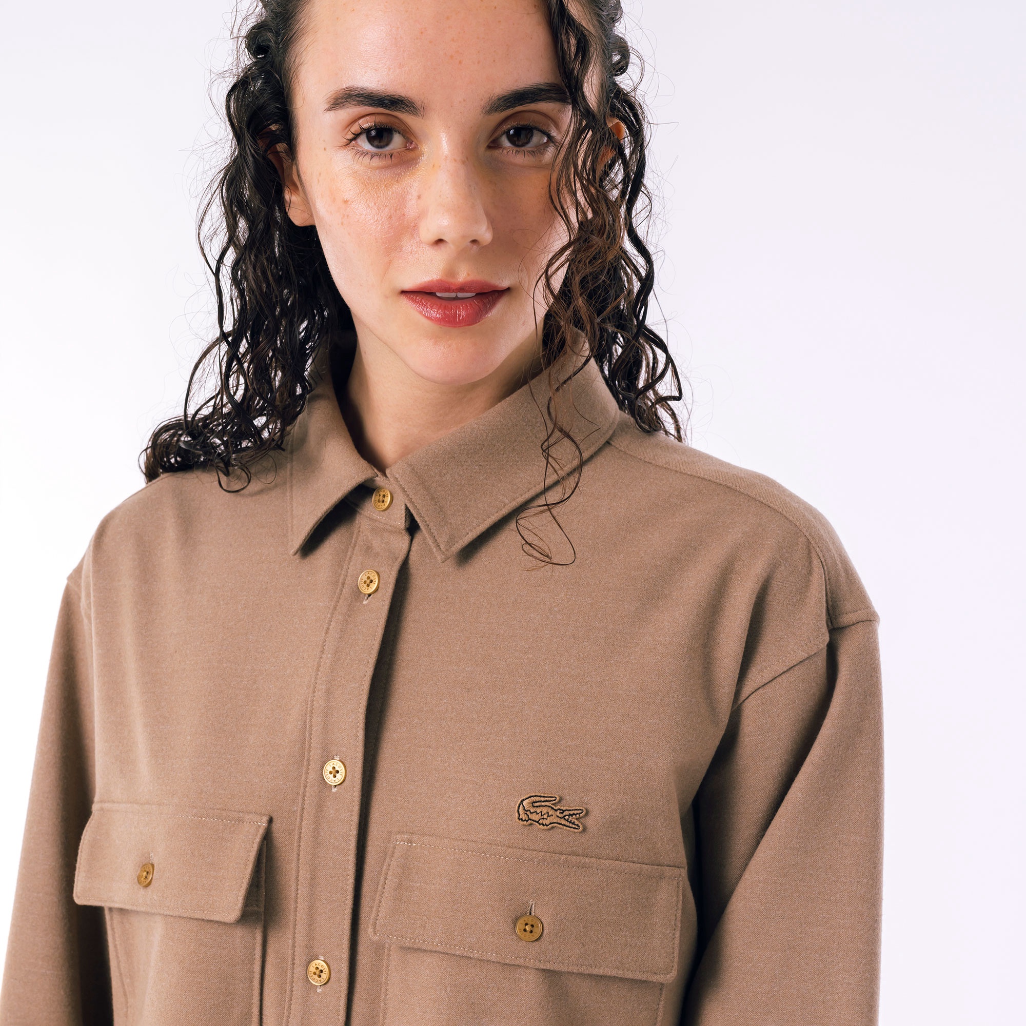 ウールライクダブルポケットシャツ