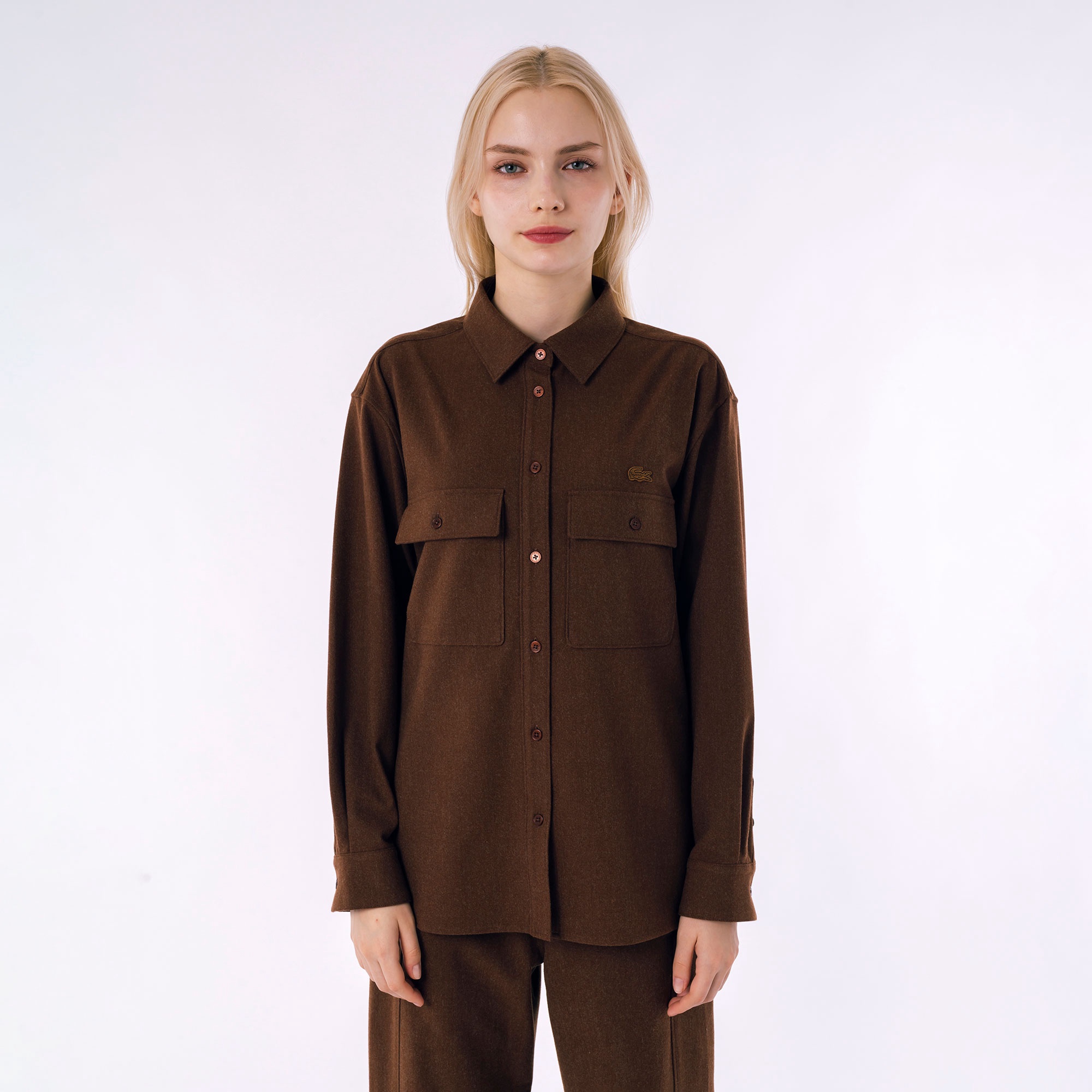 ウールライクダブルポケットシャツ