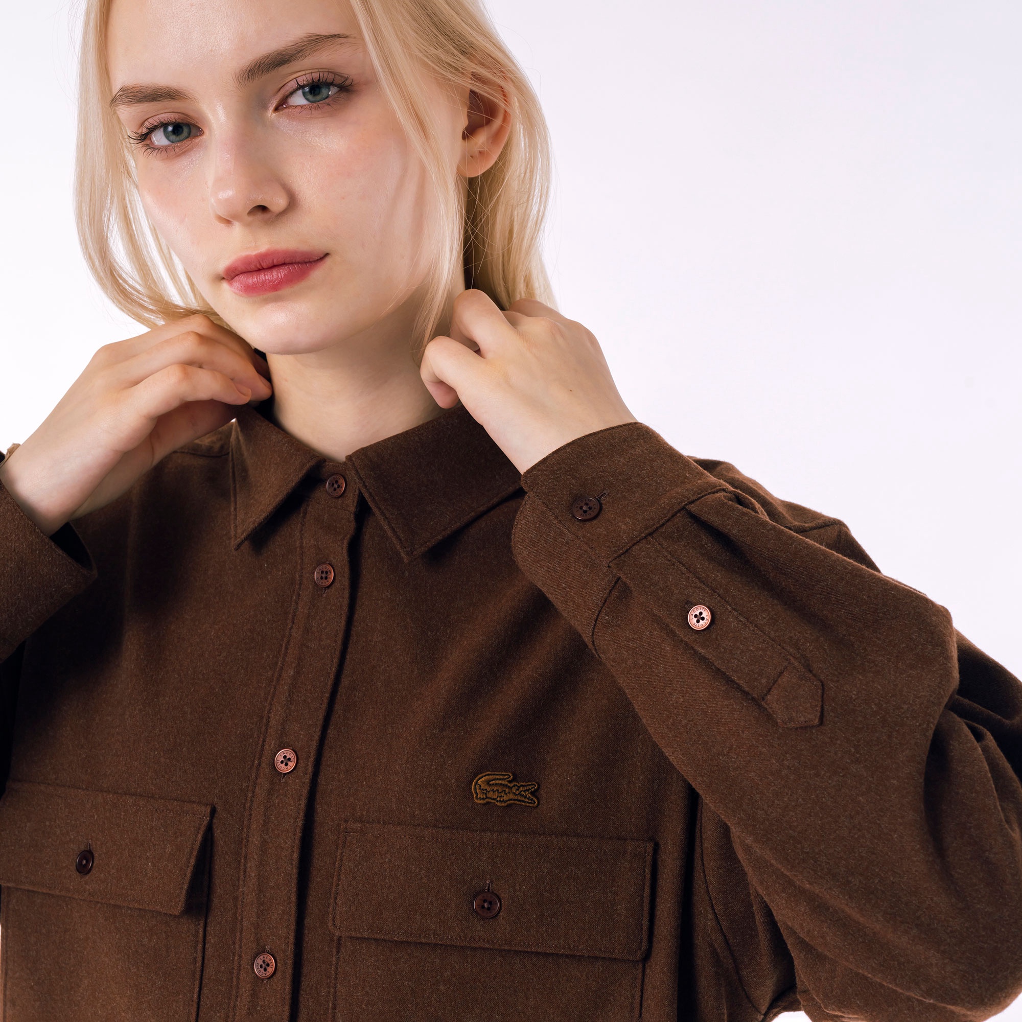 ウールライクダブルポケットシャツ