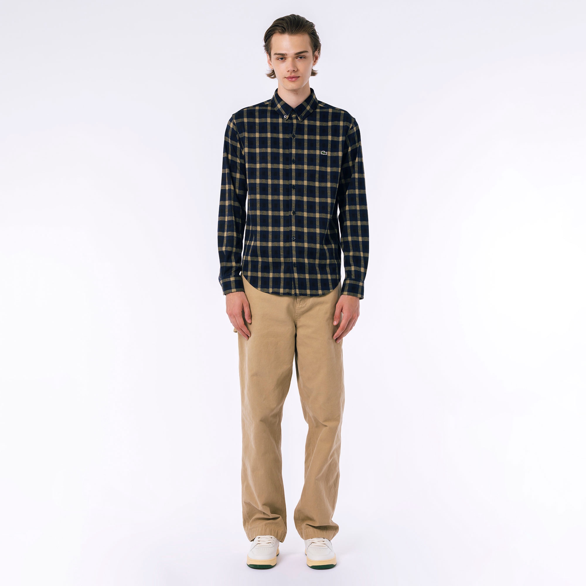 チェックジャージシャツ