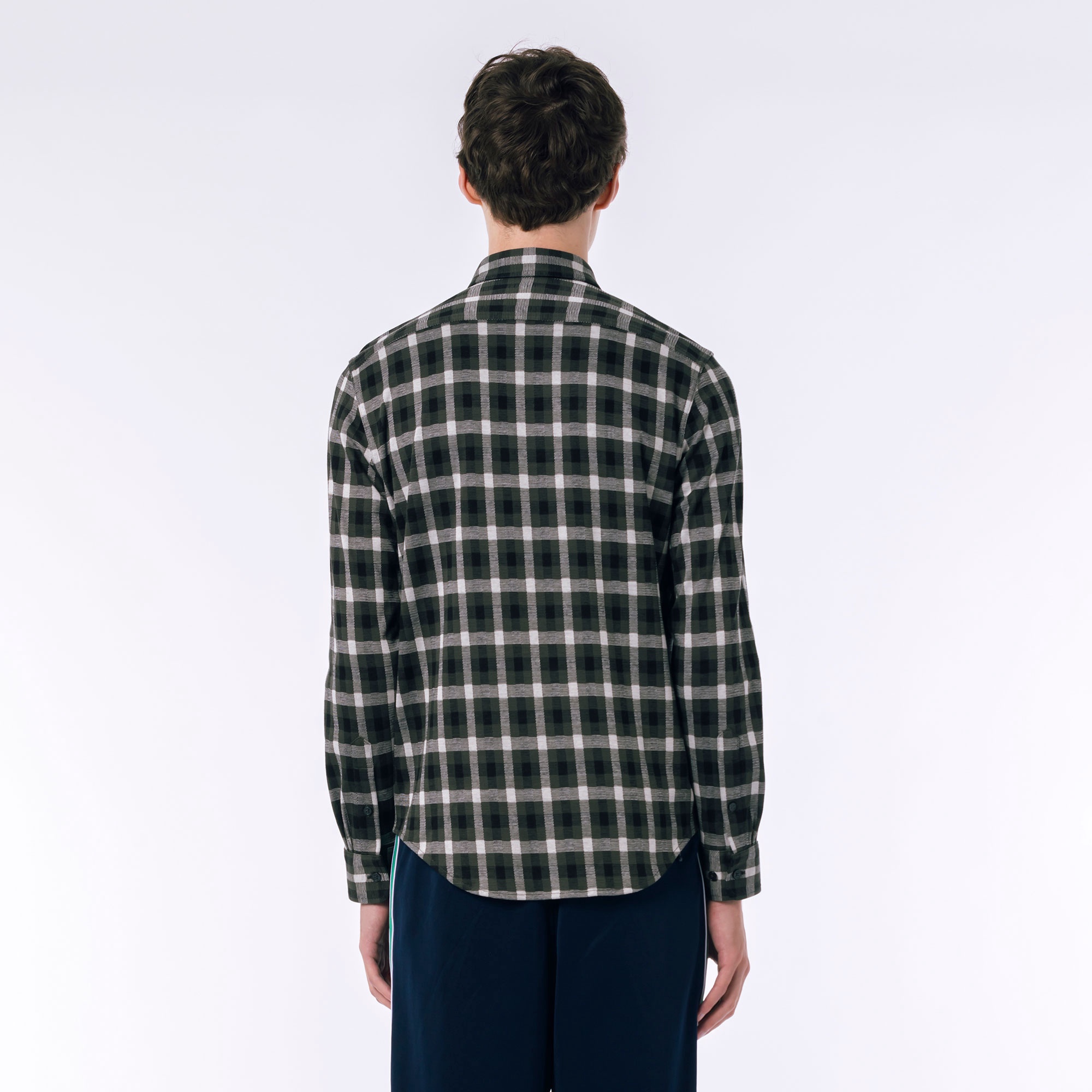 チェックジャージシャツ