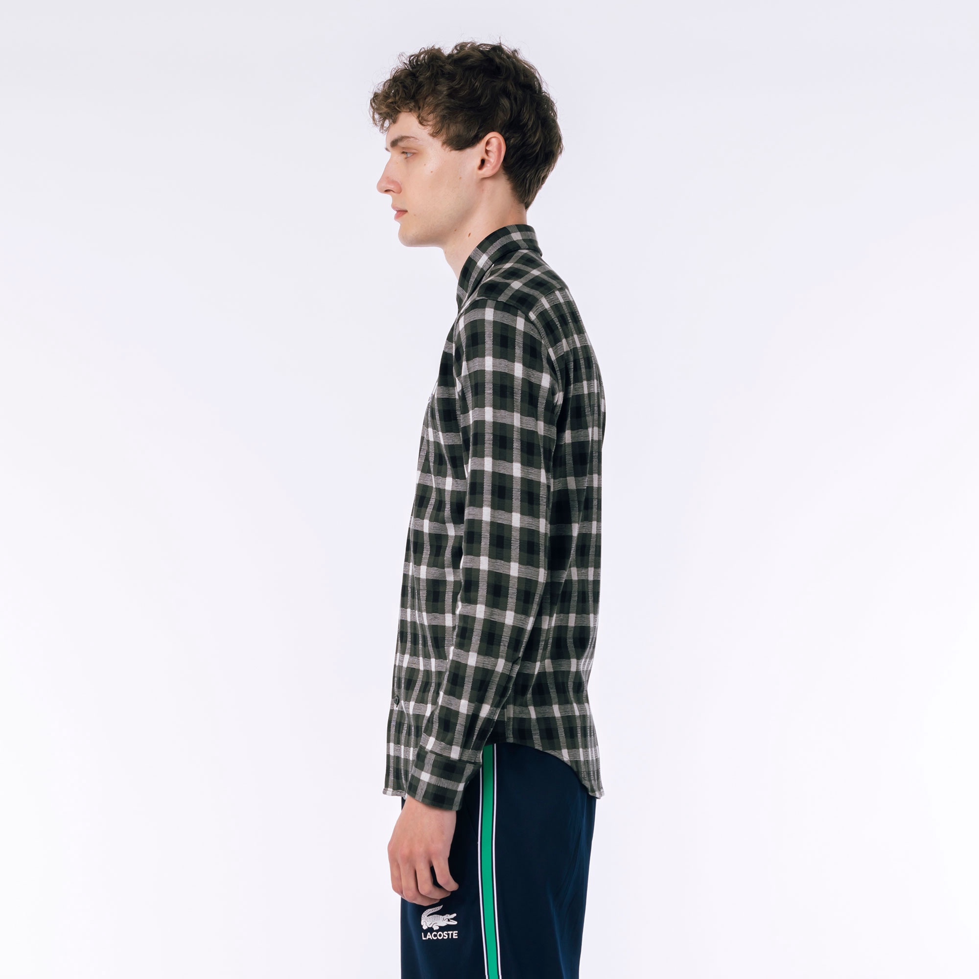 チェックジャージシャツ