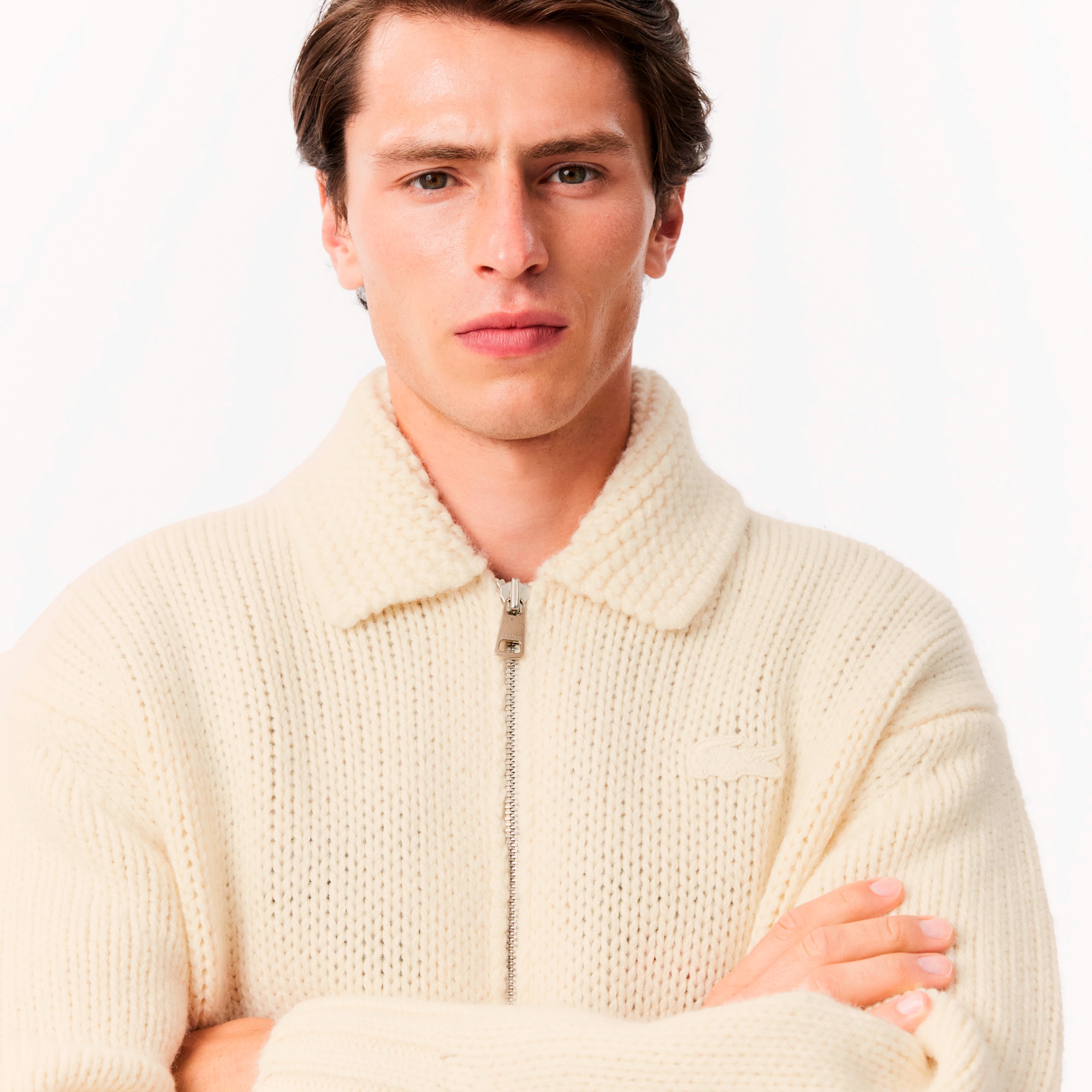 バックステッチニットジャケット