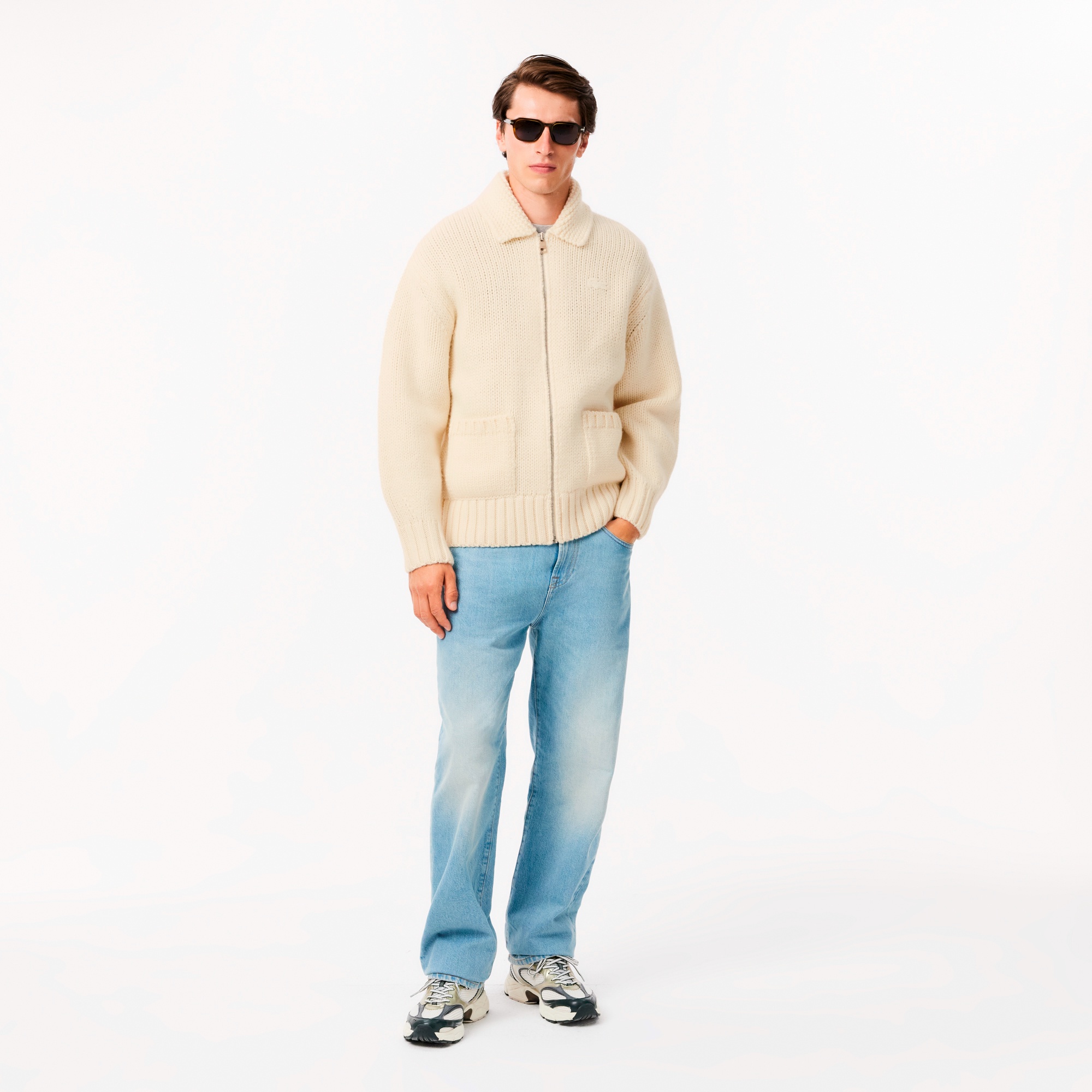 バックステッチニットジャケット