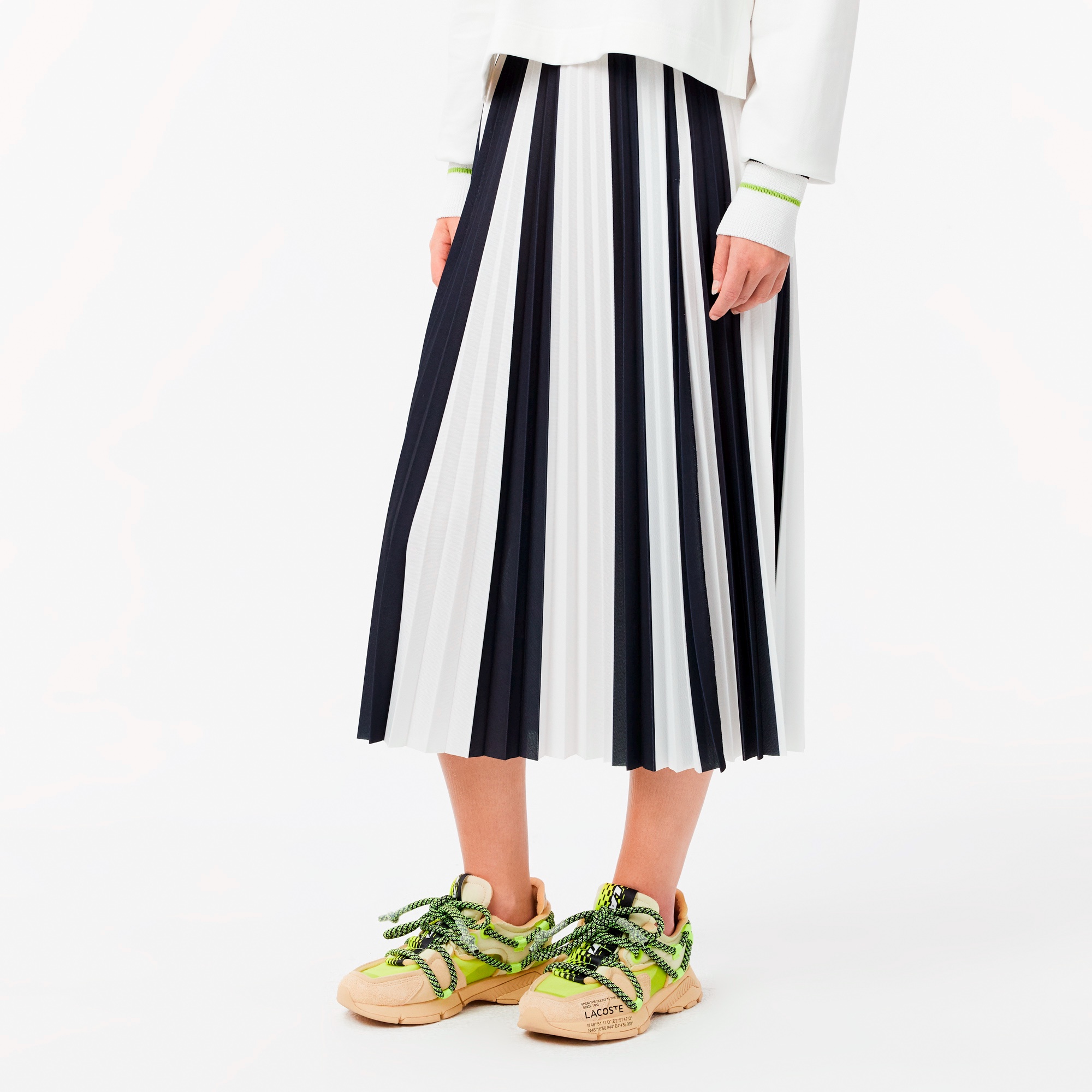 ポリエステル鹿の子プリーツスカート