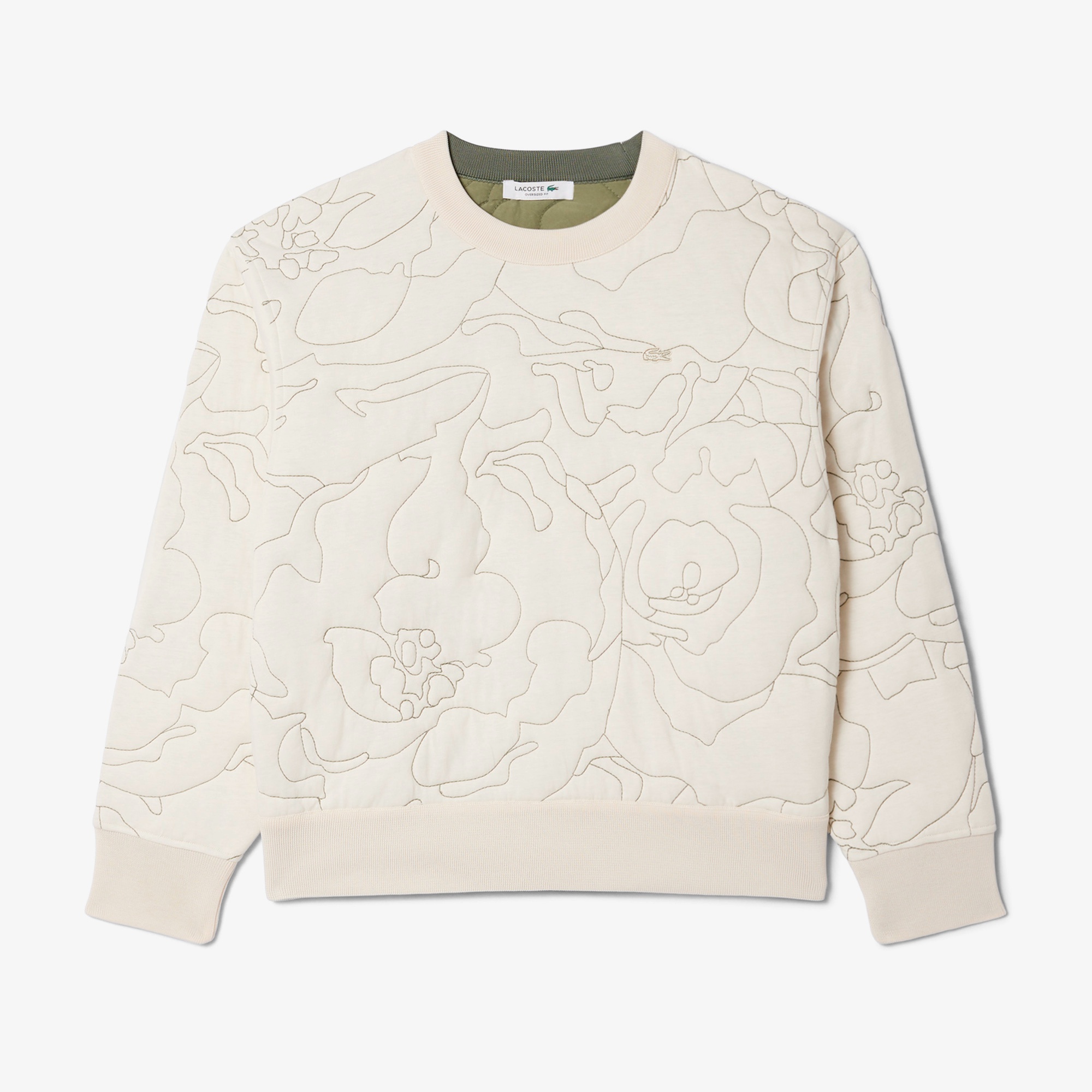 リバーシブルキルティングクルーネック