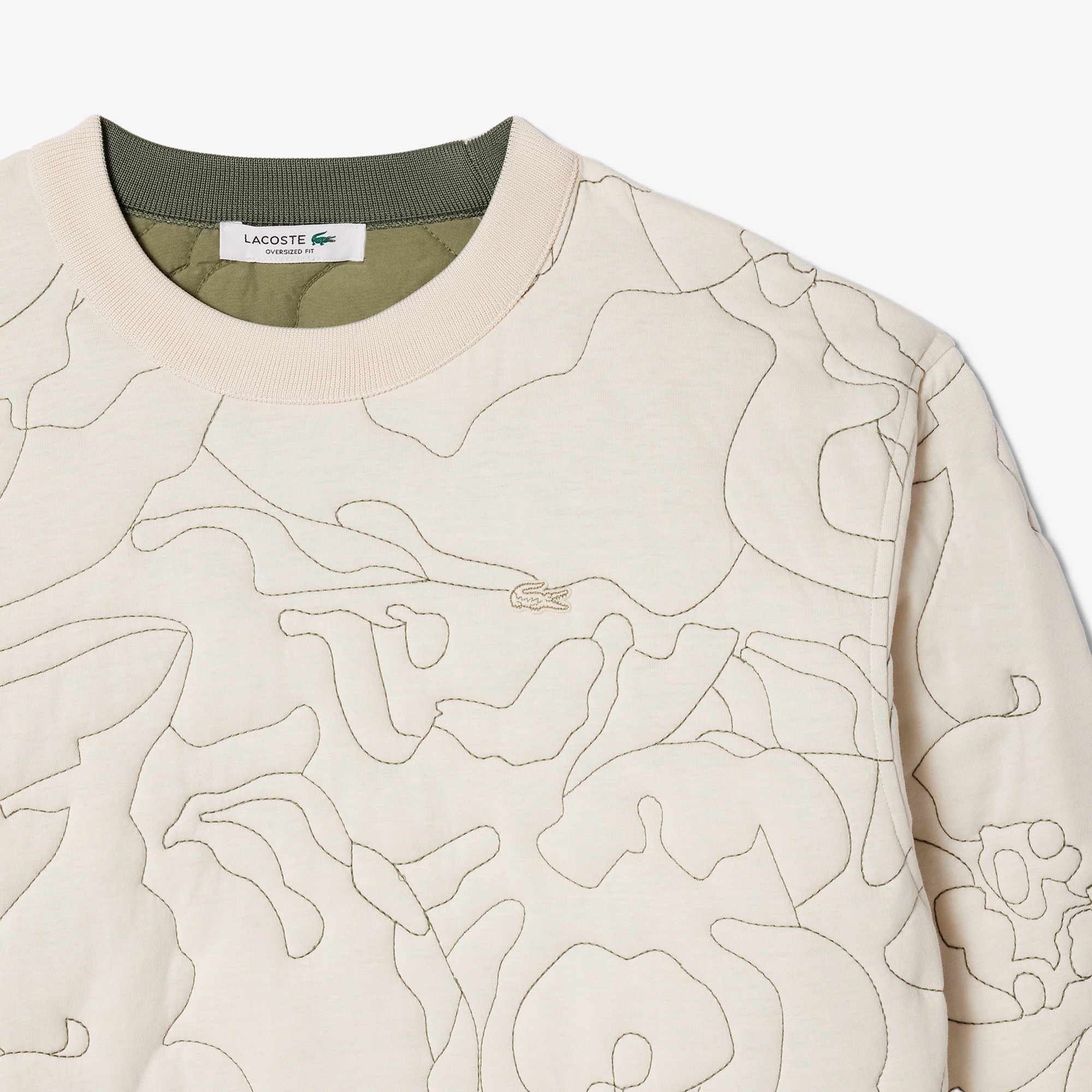 リバーシブルキルティングクルーネック