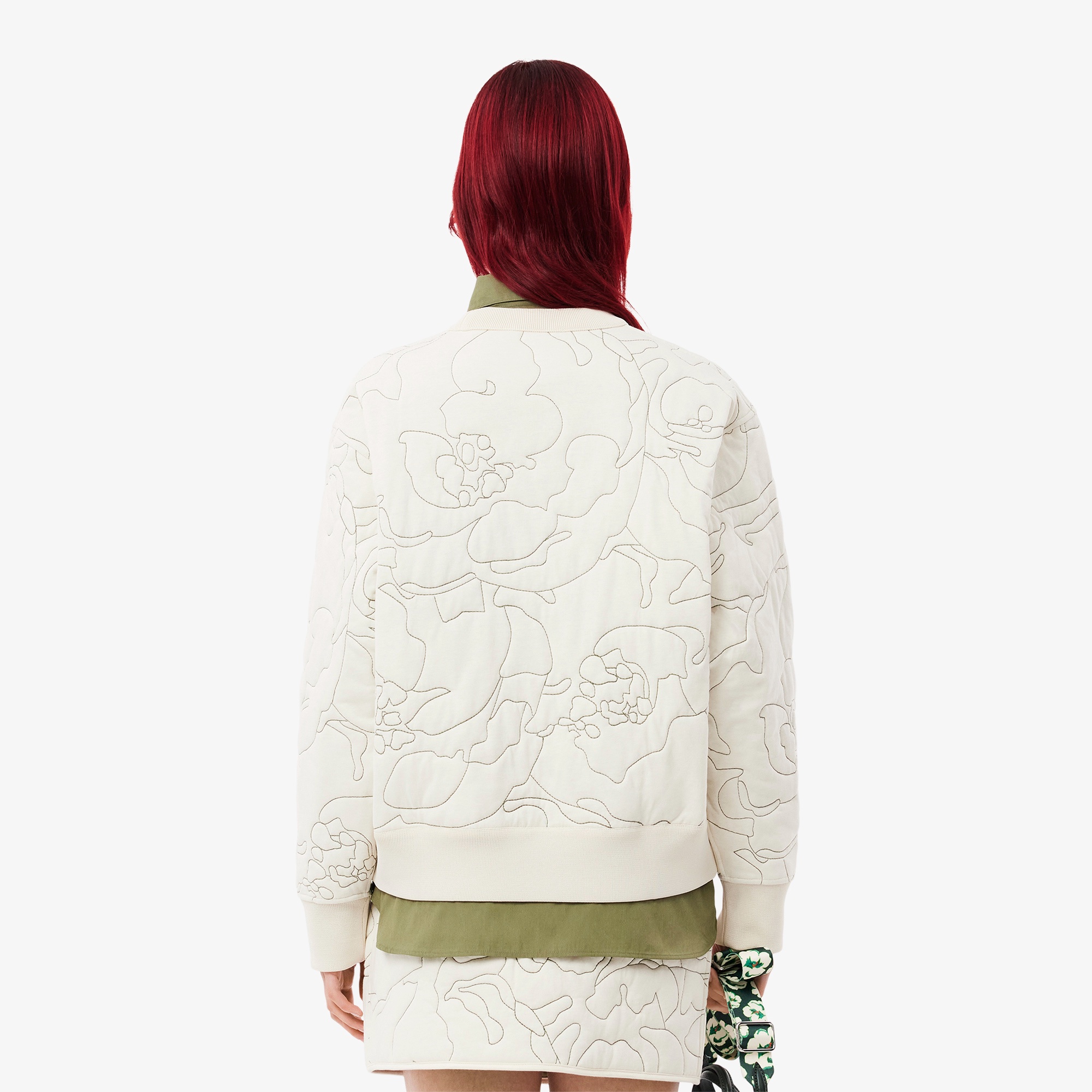 リバーシブルキルティングクルーネック