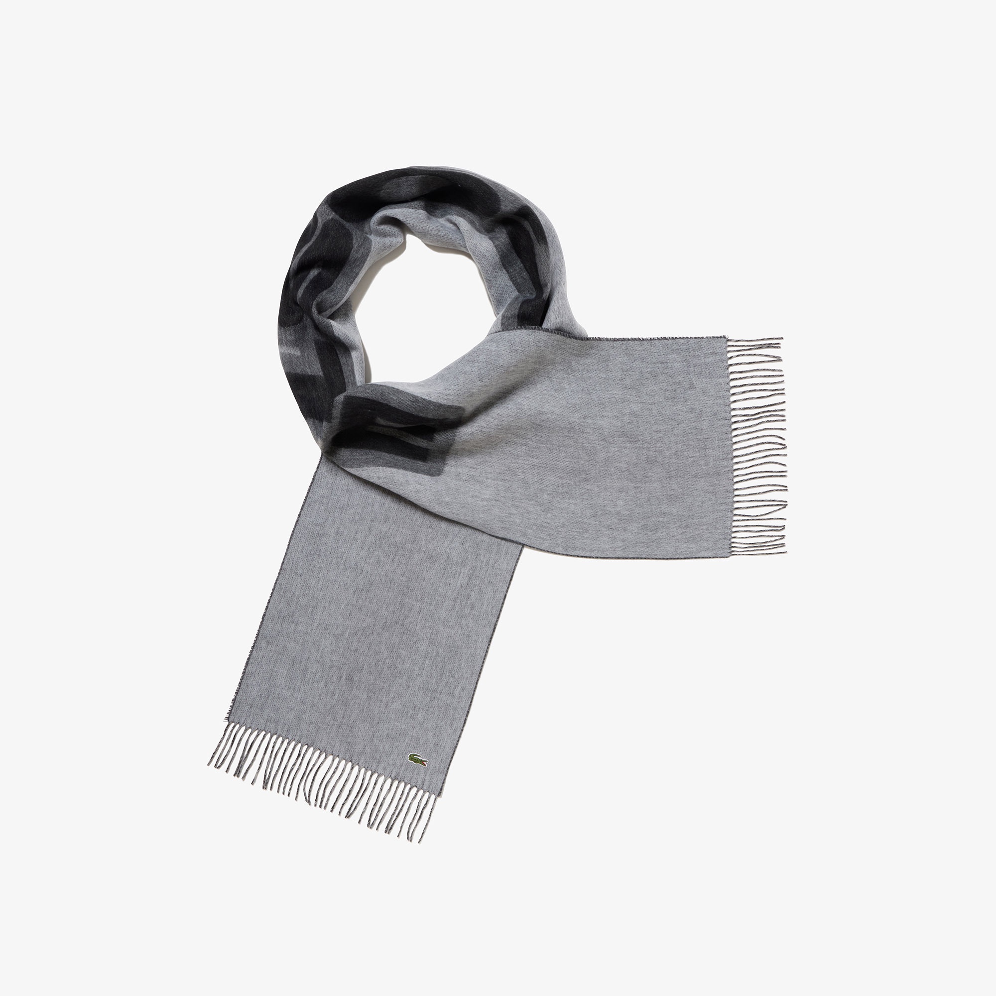 ビッグブランドネームロゴジャカードマフラー