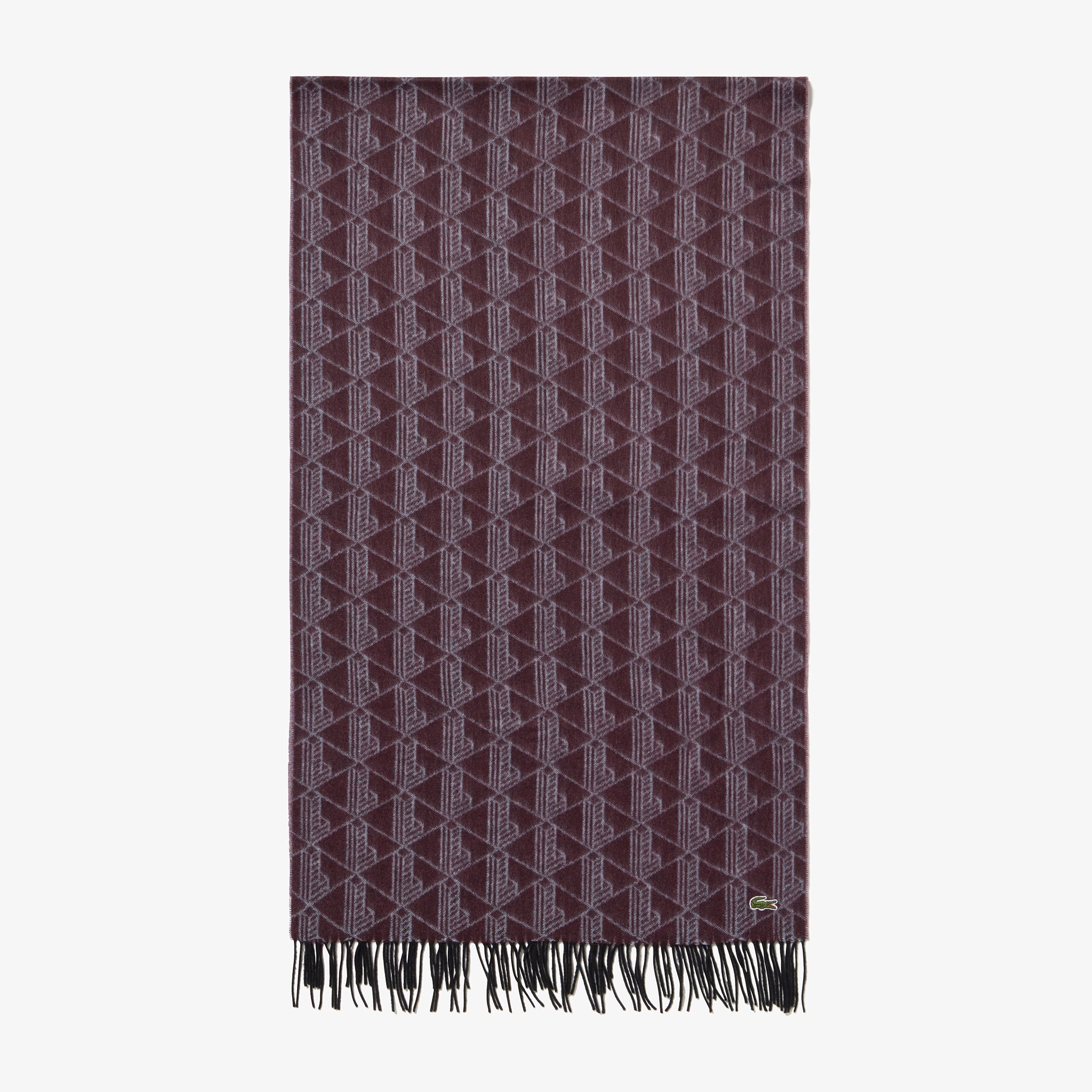 モノグラムジャカード大判リサイクルマフラー