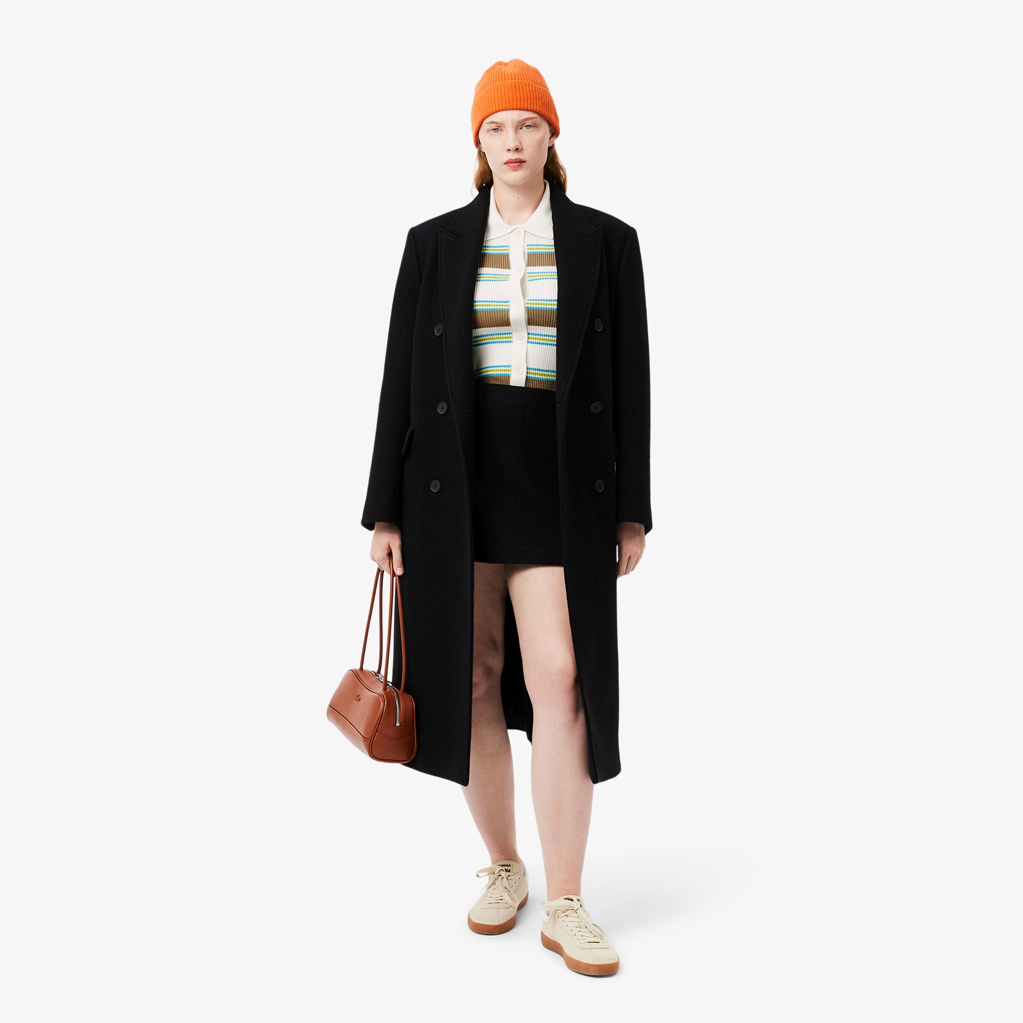 リブニットボーダーシャツ