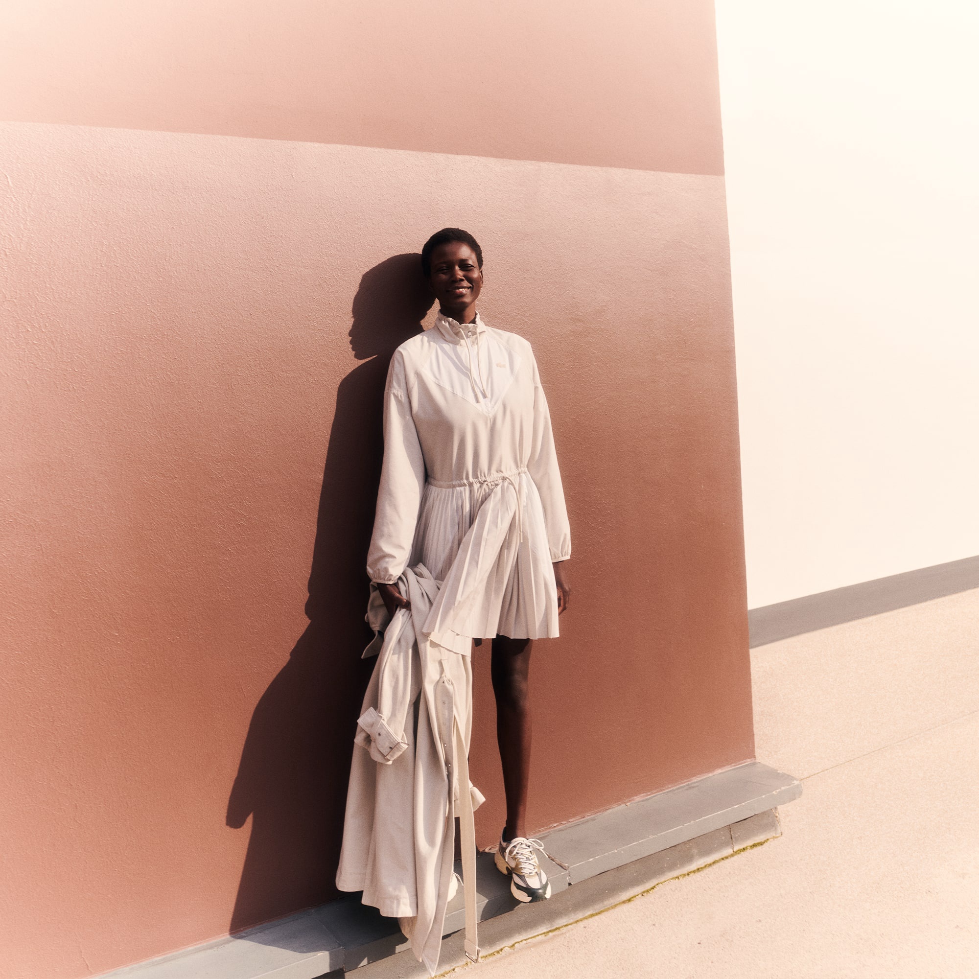 プリーツスカートアノラックドレス