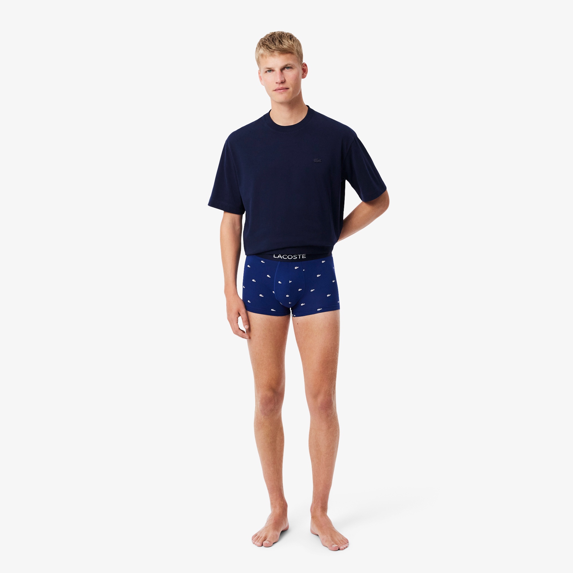 3パックプリントストレッチコットントランクショーツ