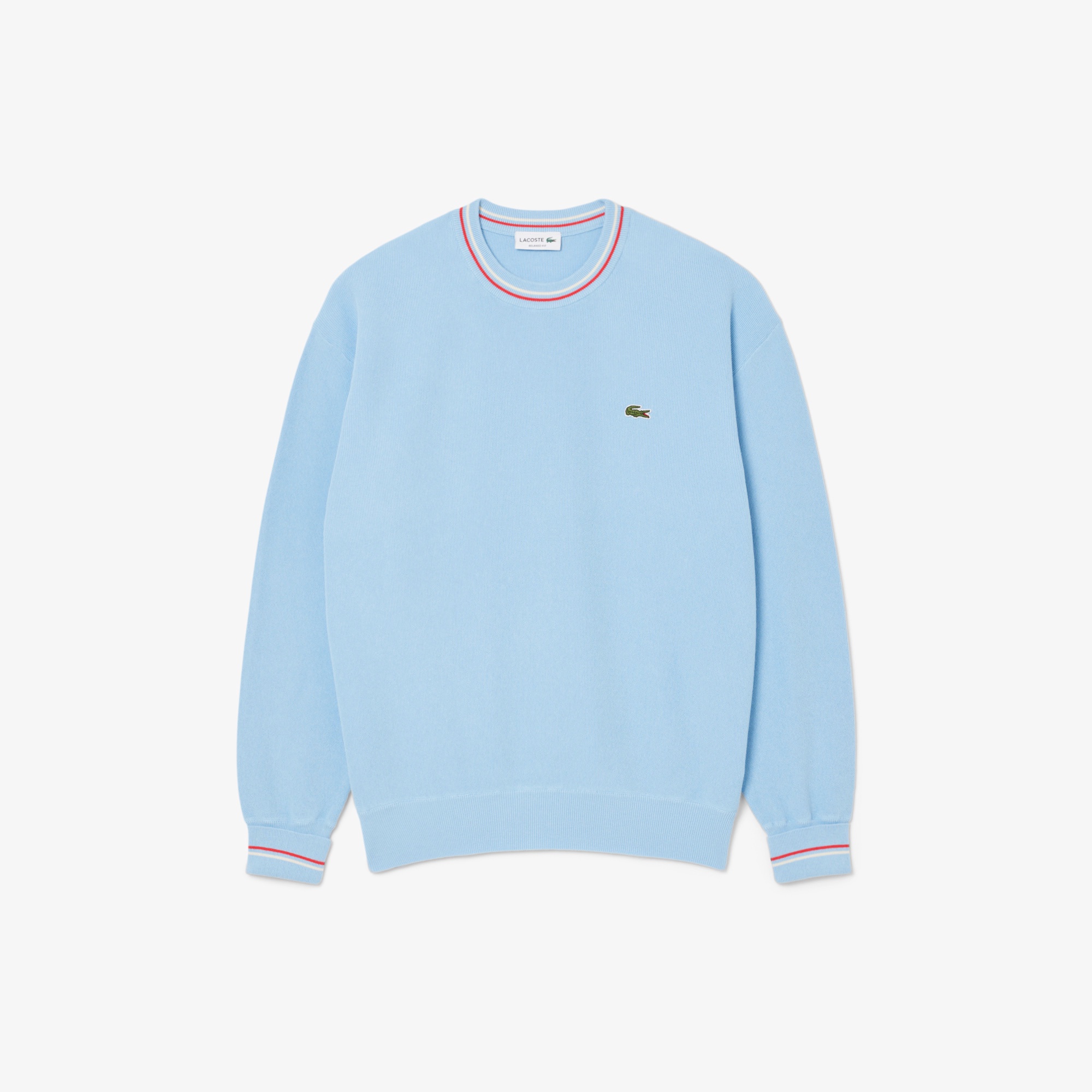 リブニットステッチコットンニットセーター