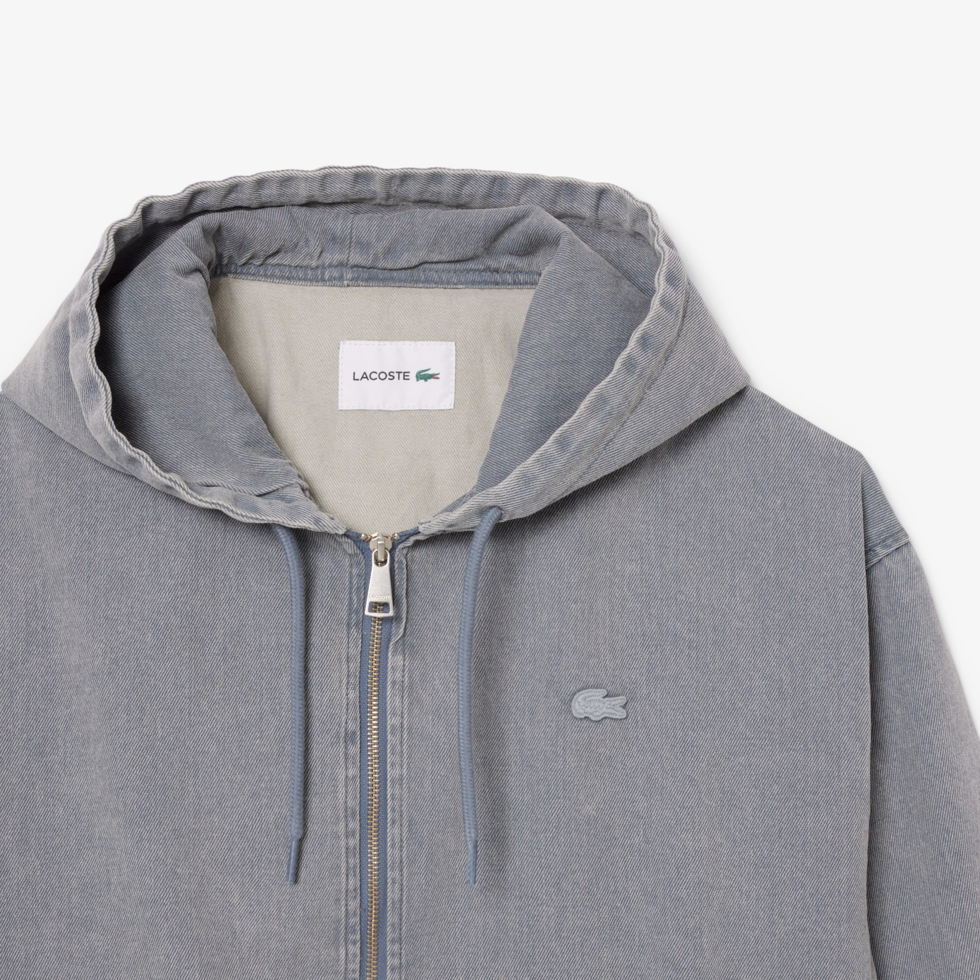 ナチュラルピグメントダイジップアップデニムフーディー