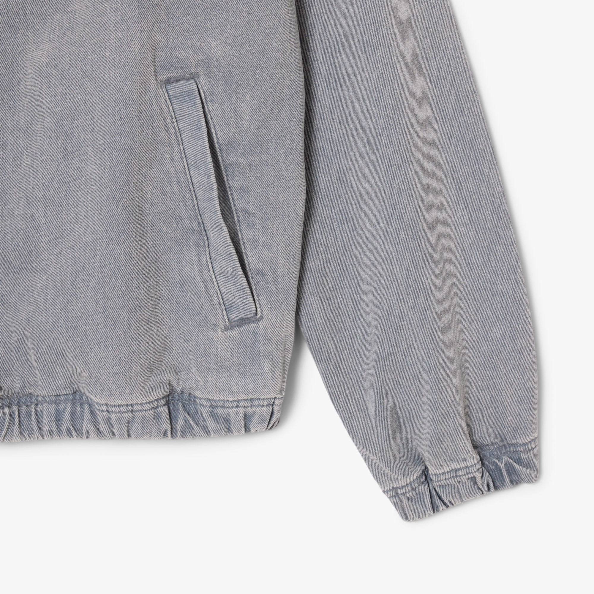 ナチュラルピグメントダイジップアップデニムフーディー