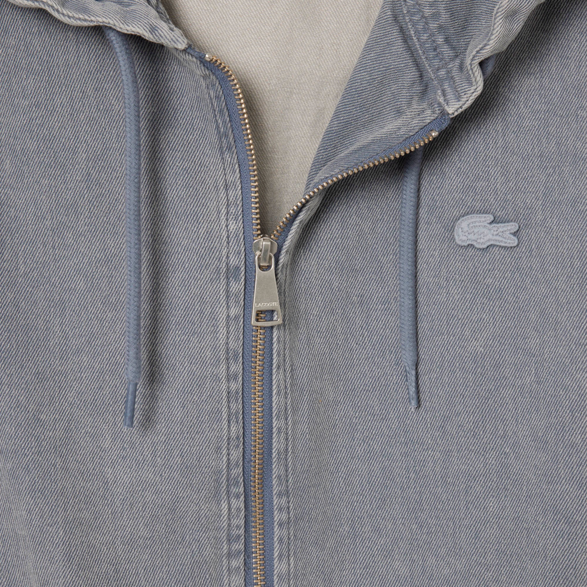 ナチュラルピグメントダイジップアップデニムフーディー