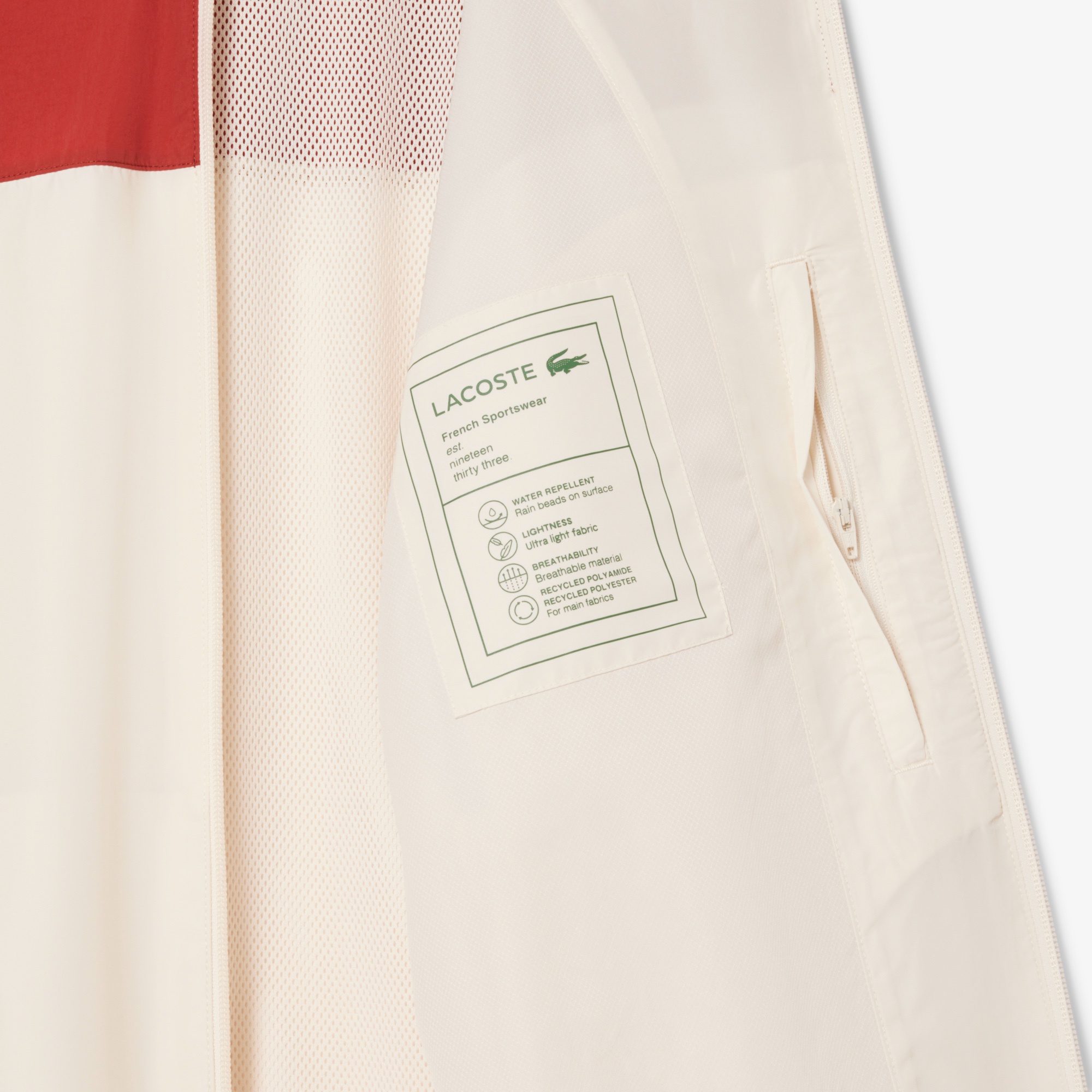 トリコカラーリング撥水トラックジャケット