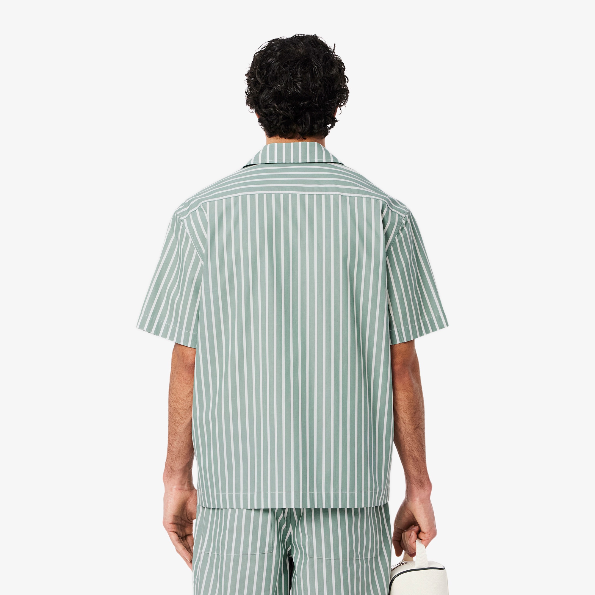 ストライプオープンカラーシャツ