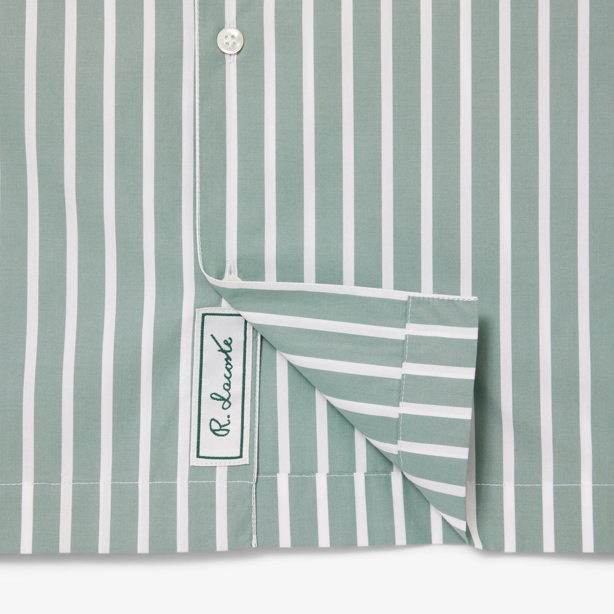 ストライプオープンカラーシャツ