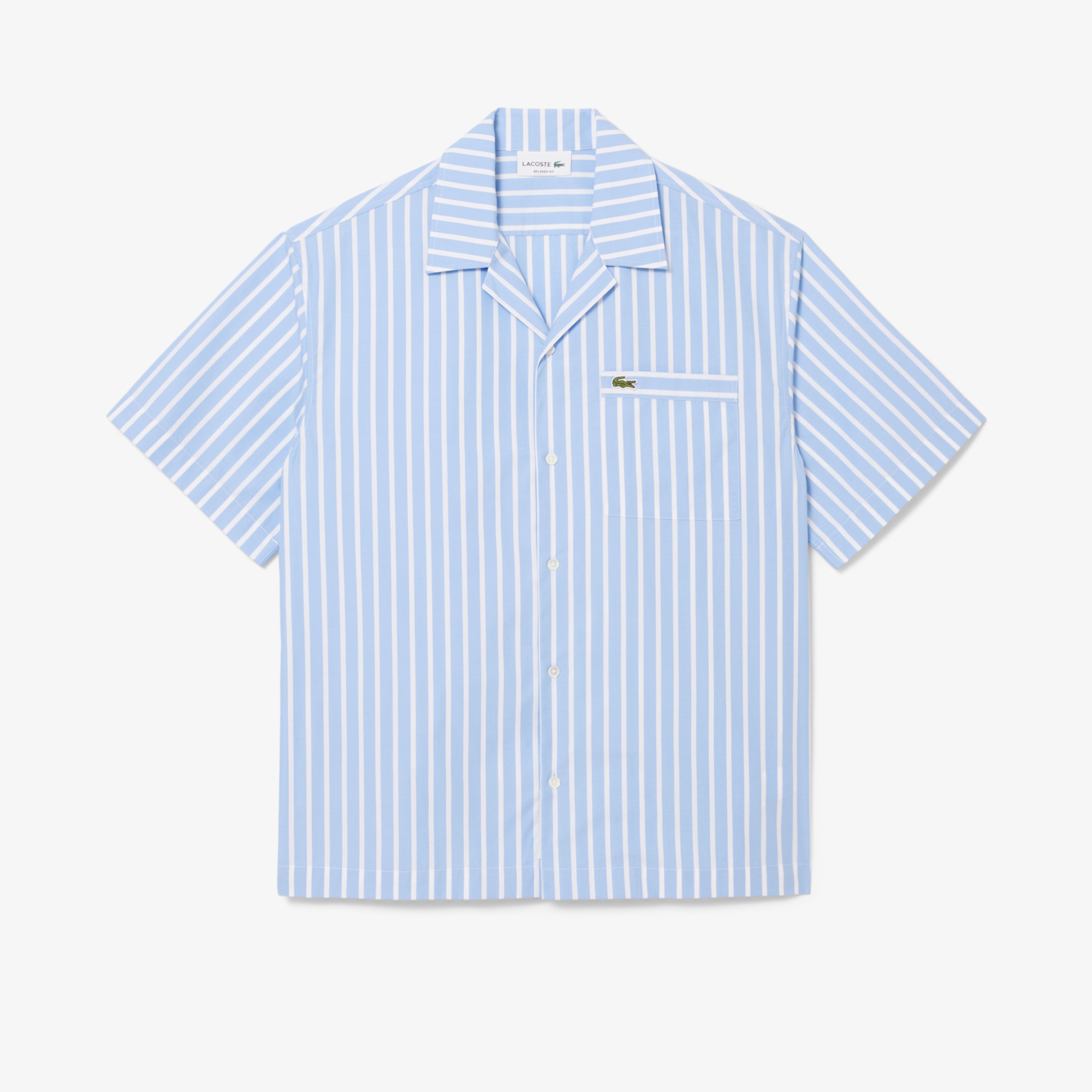 ストライプオープンカラーシャツ