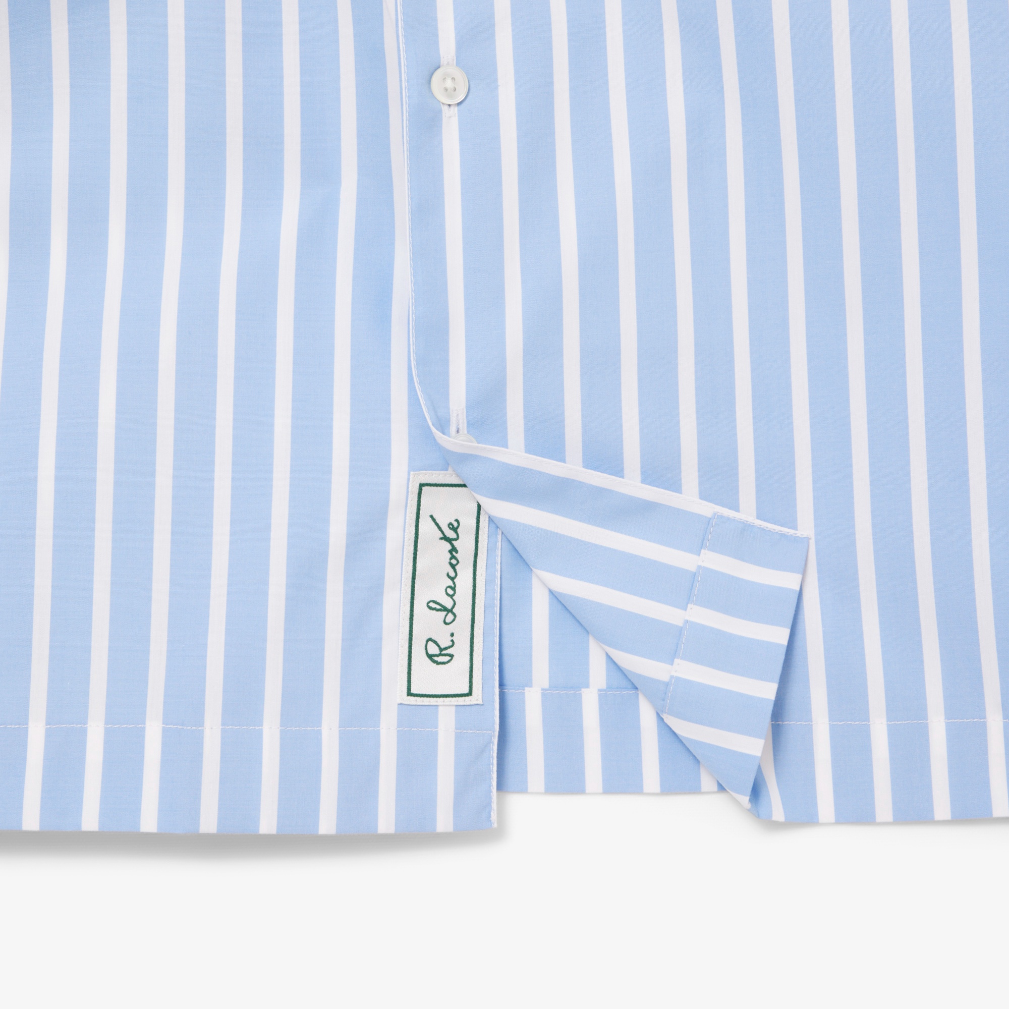 ストライプオープンカラーシャツ