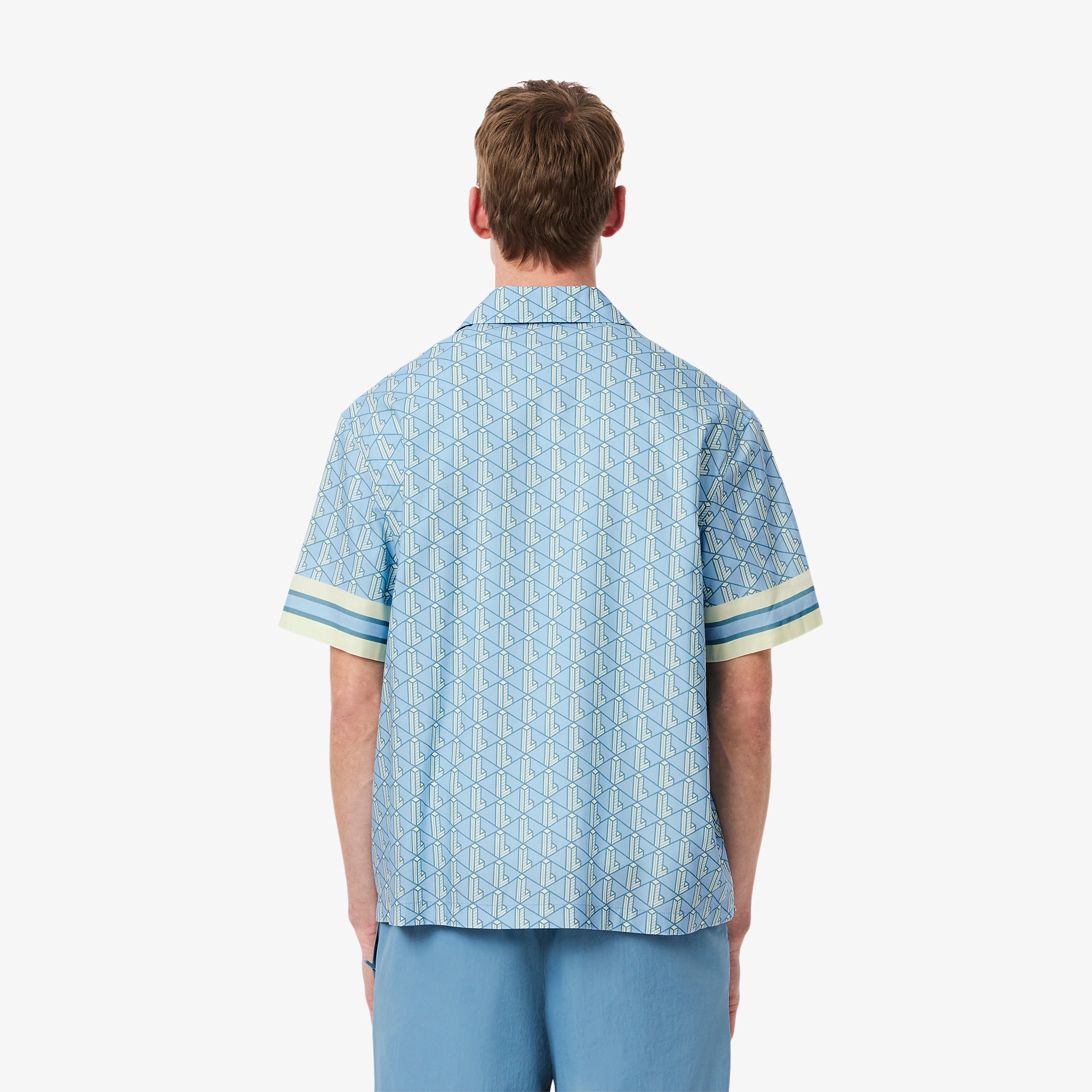 モノグラムオープンカラーシャツ