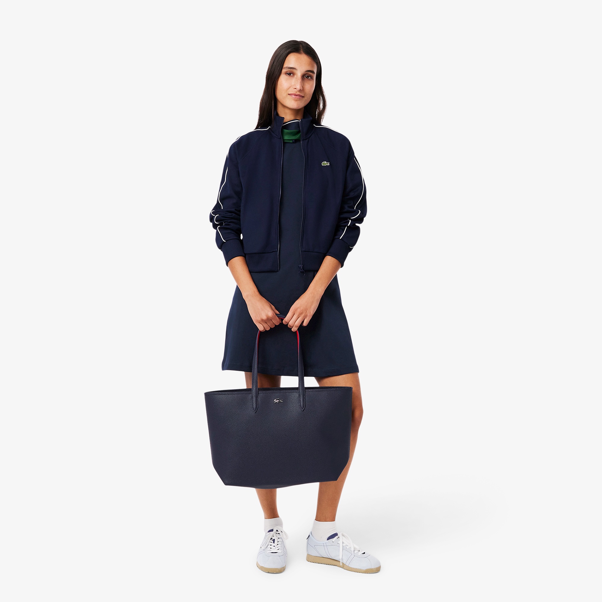 ワニロゴプリーツTシャツドレス