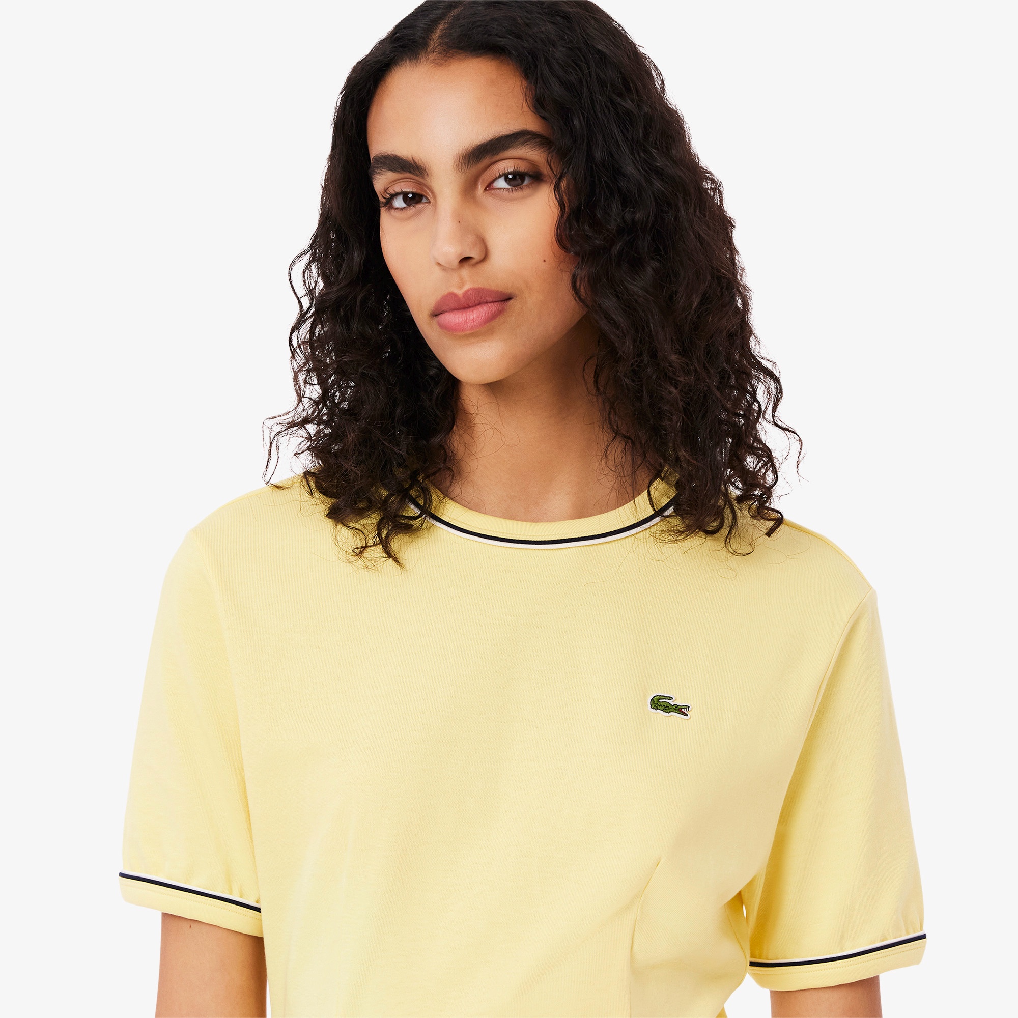 ラインドリブTシャツドレス