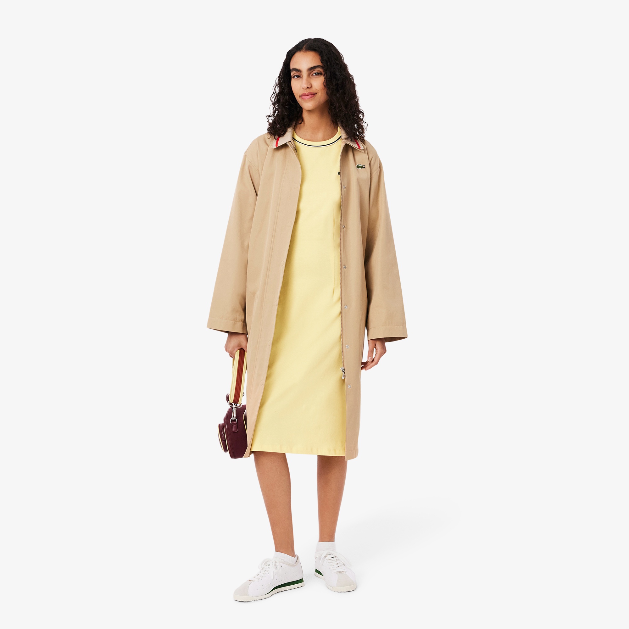 ラインドリブTシャツドレス