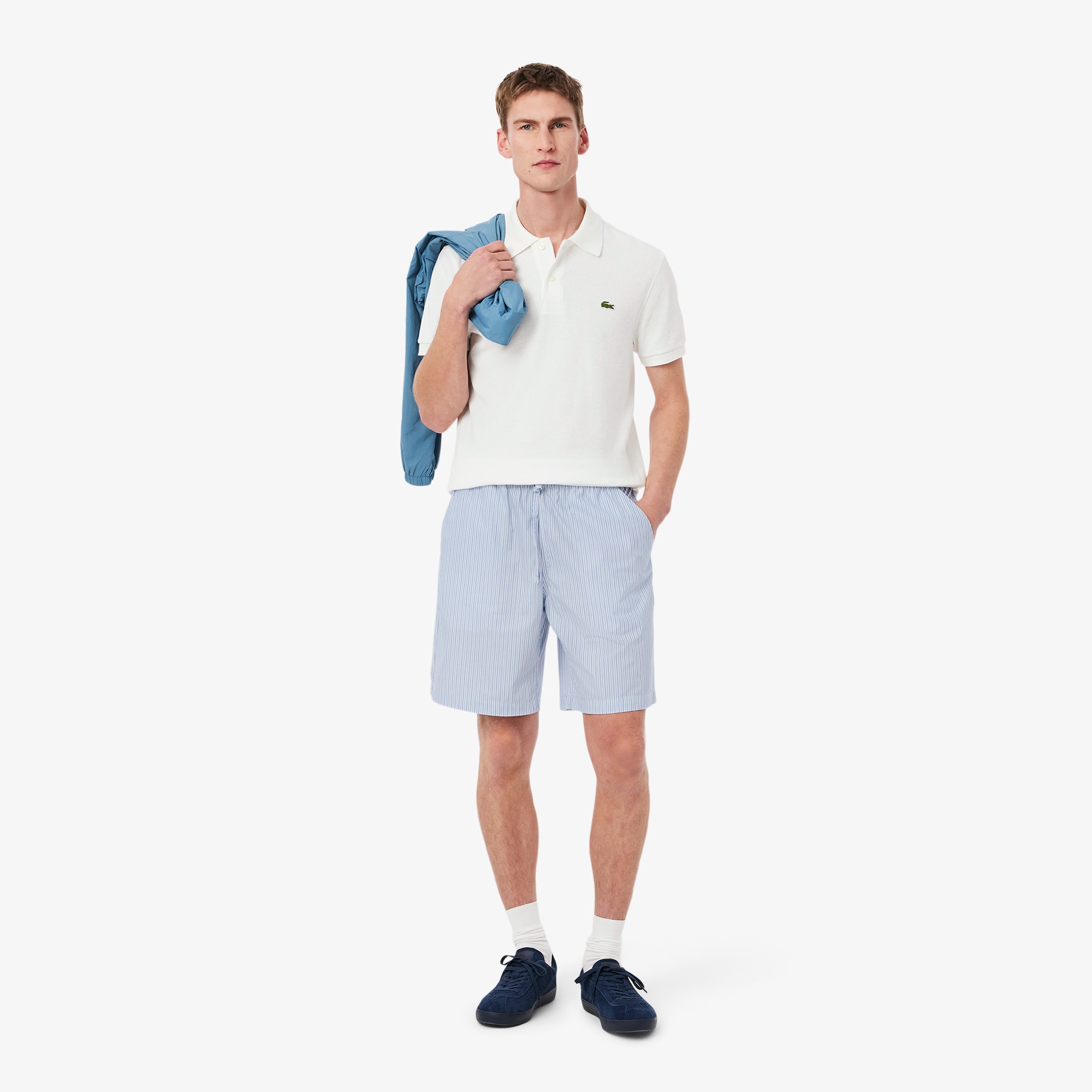 リヨセルブレンドストライプショーツ