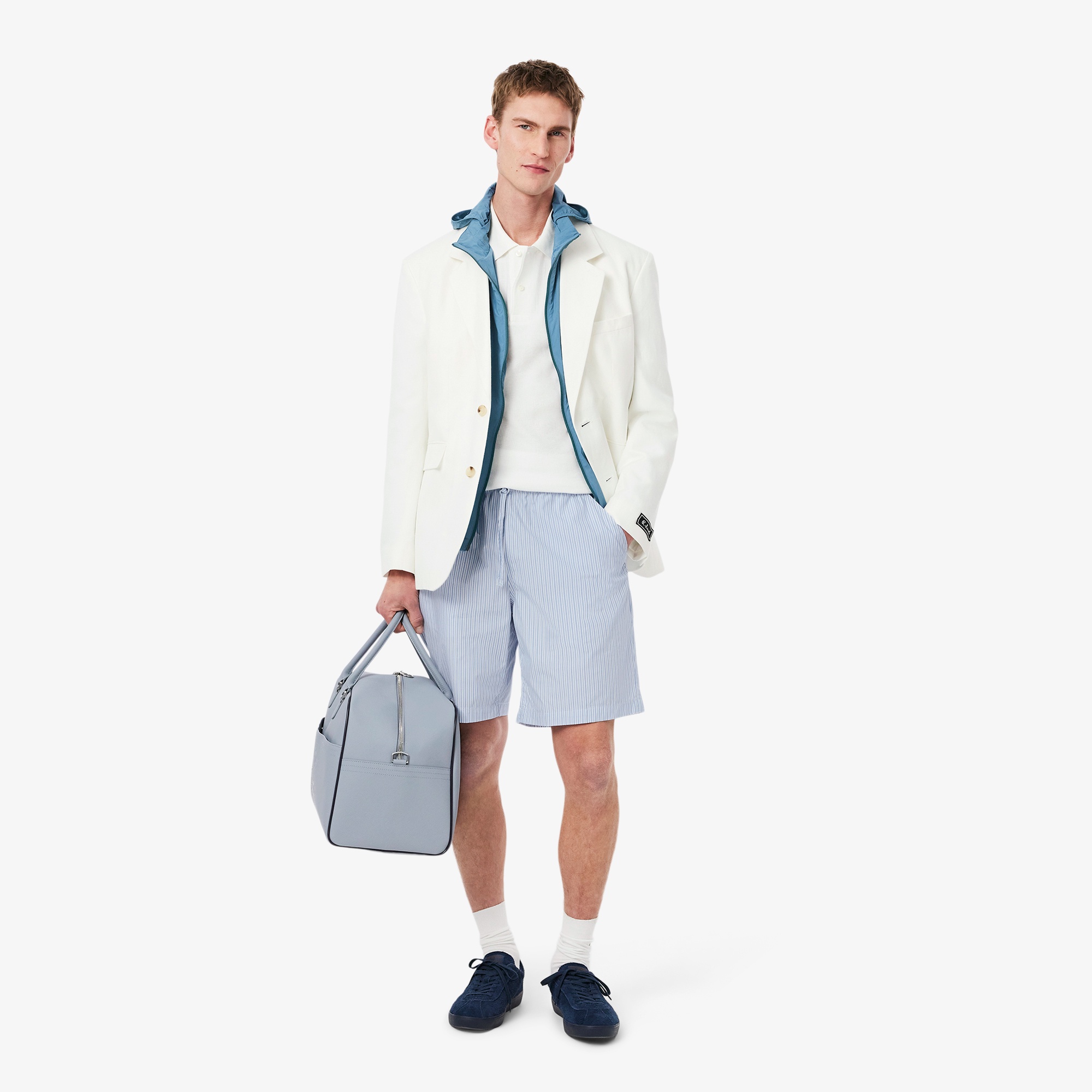 リヨセルブレンドストライプショーツ