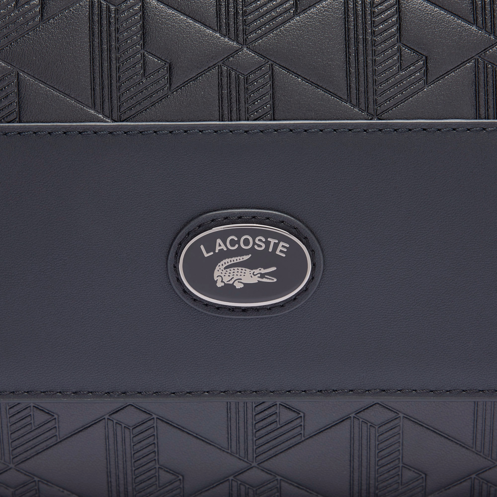 モノグラム レザーフラップクローズサッチェルバッグ