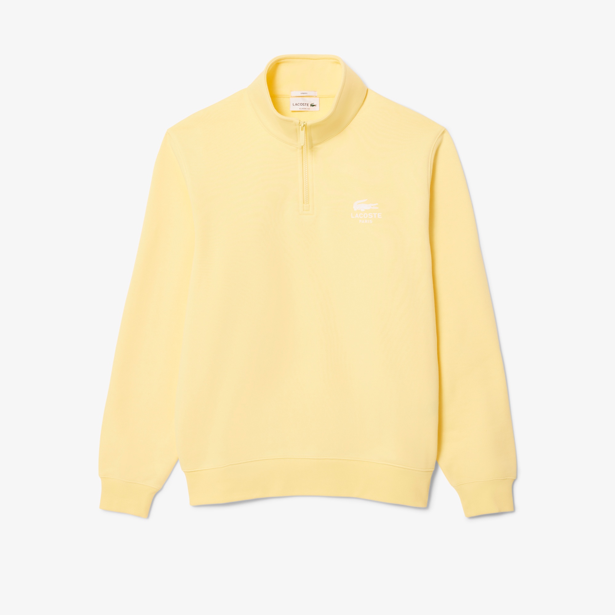 ワンポイントプリントハーフジップスウェット