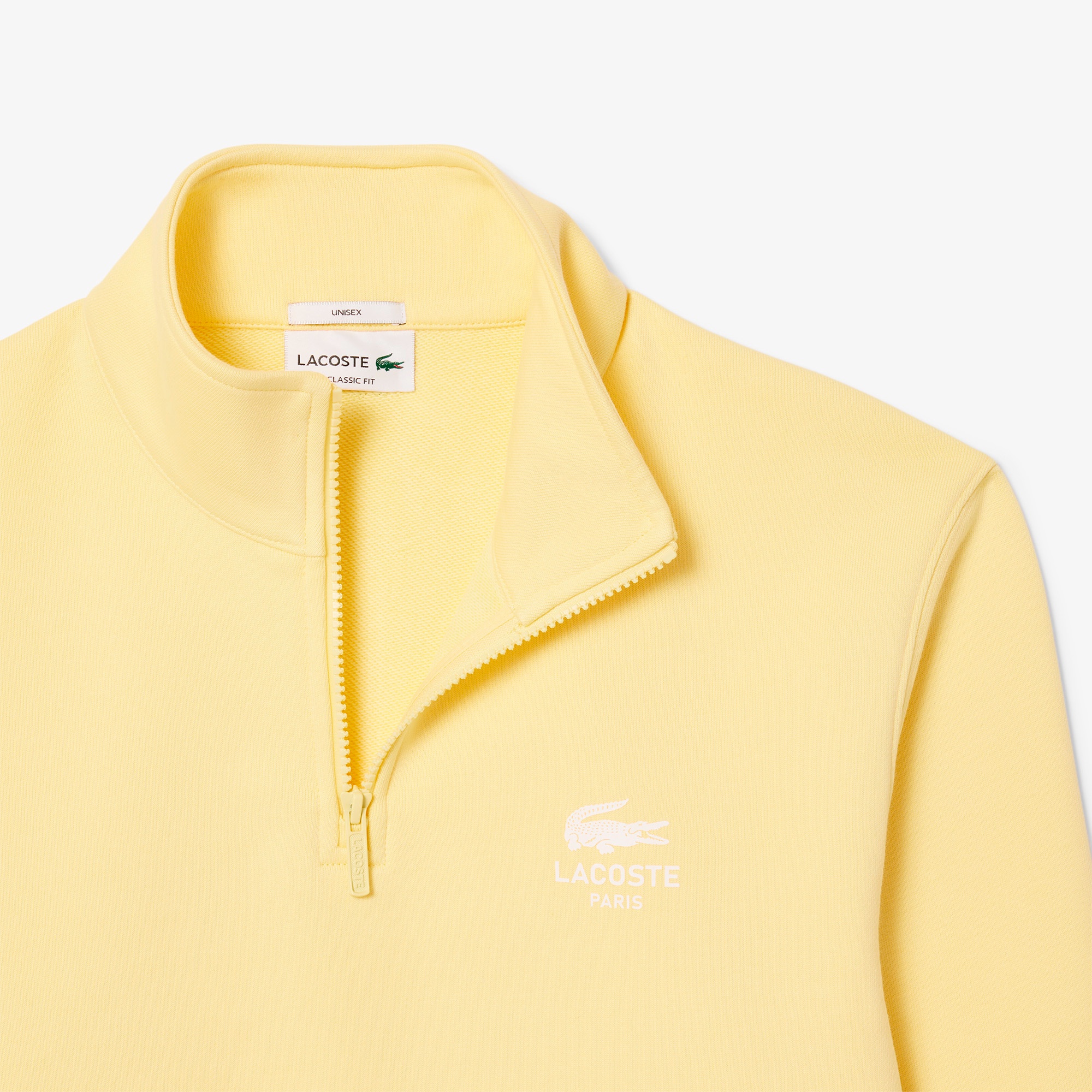 ワンポイントプリントハーフジップスウェット