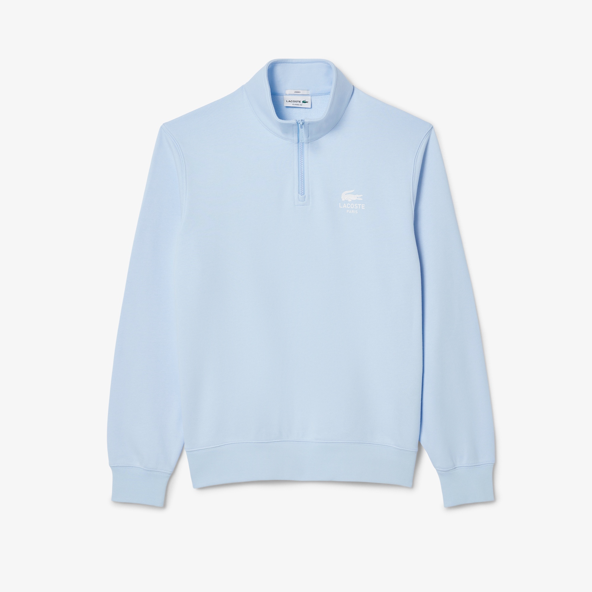 ワンポイントプリントハーフジップスウェット