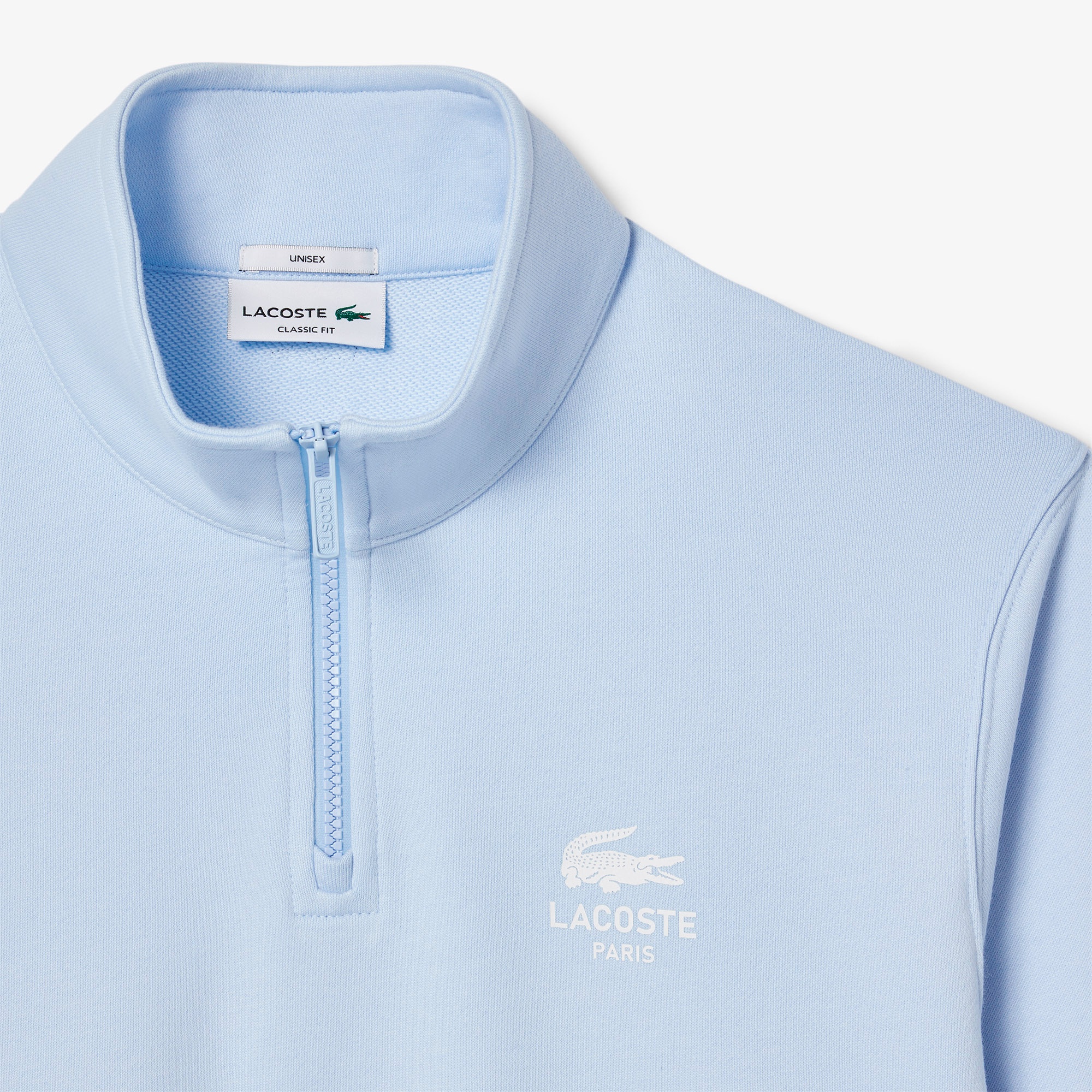 ワンポイントプリントハーフジップスウェット