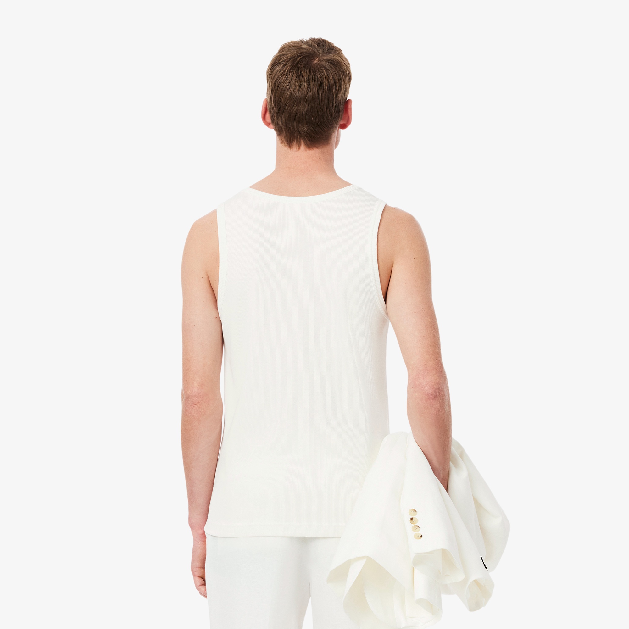 コットンリブニットタンクトップ