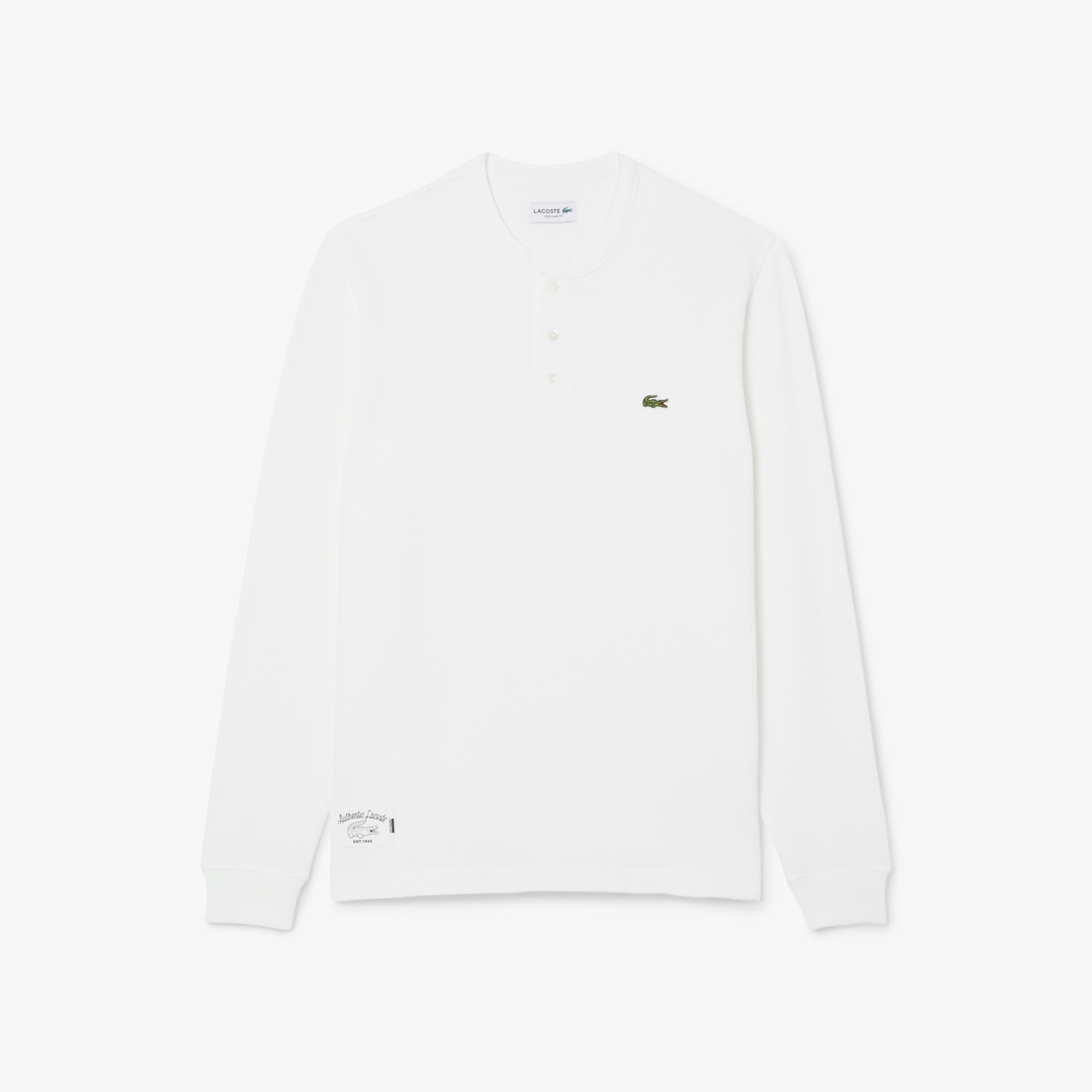 ワッフルニット長袖Tシャツ