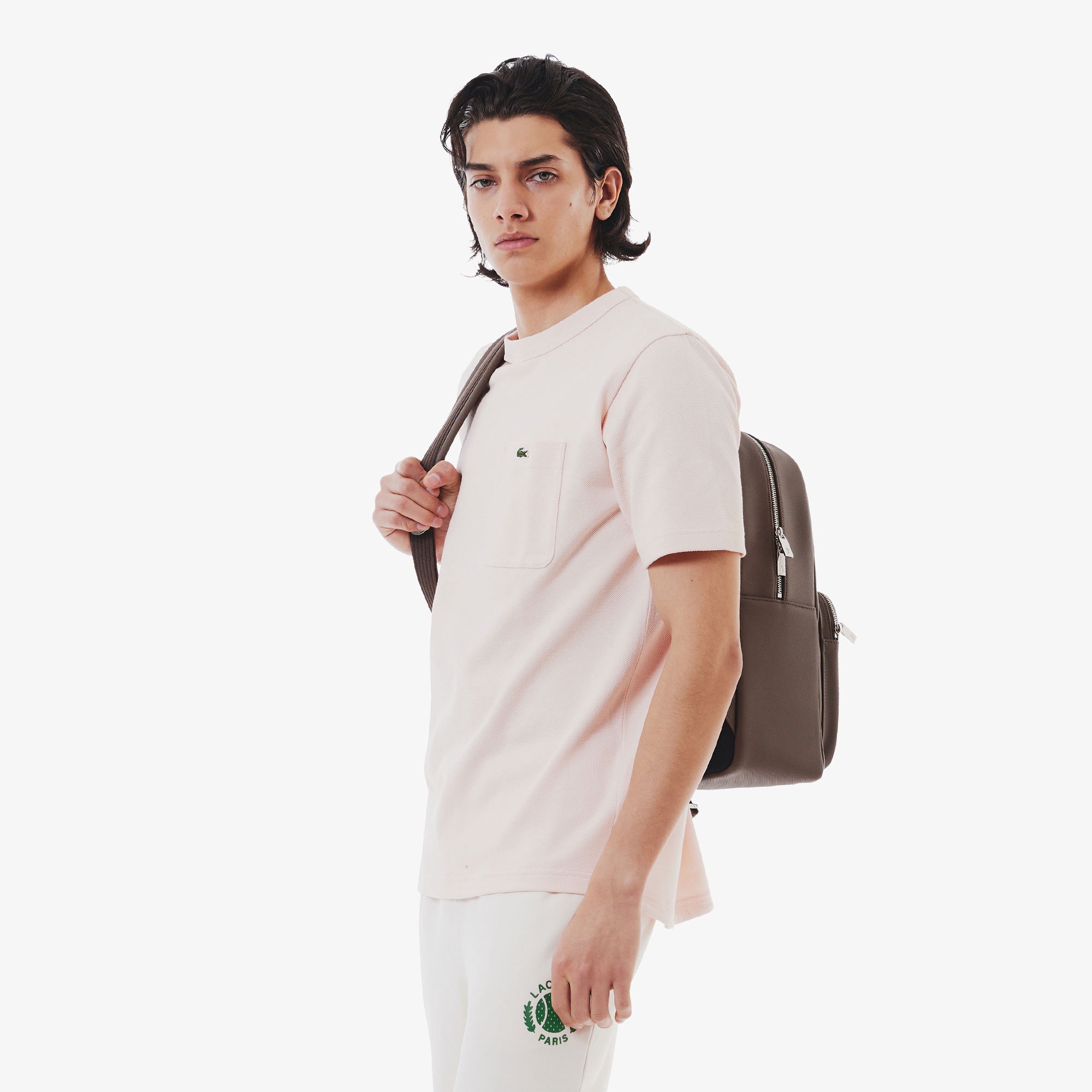 鹿の子地ポケット半袖Tシャツ